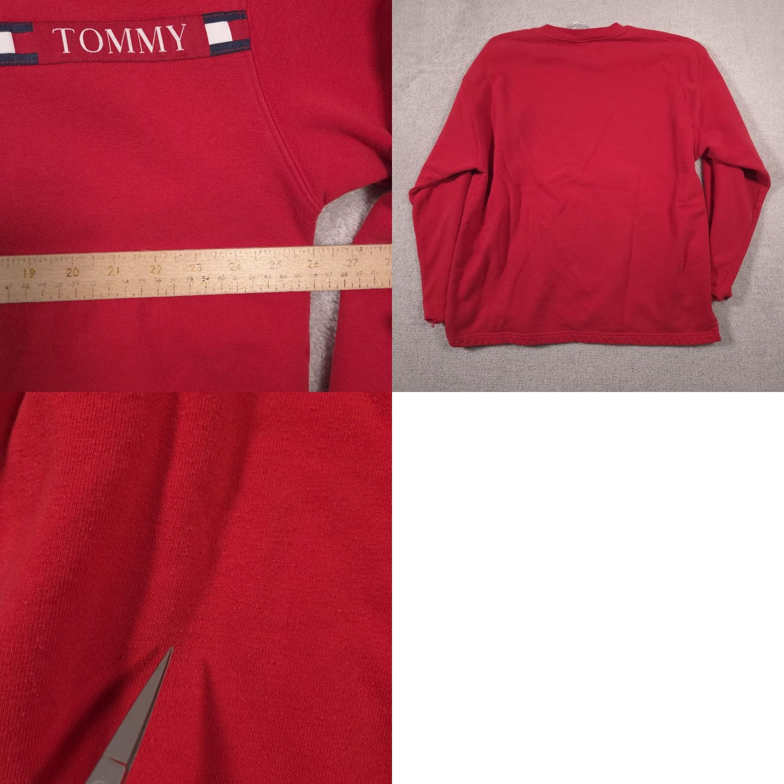 Tommy Hilfiger VINTAGE Tommy Hilfiger Tommy Jeans Sweatshirt Mens 2XL Red Crewneck Fleece 90s Size US XXL / EU 58 / 5 - 9 Thumbnail