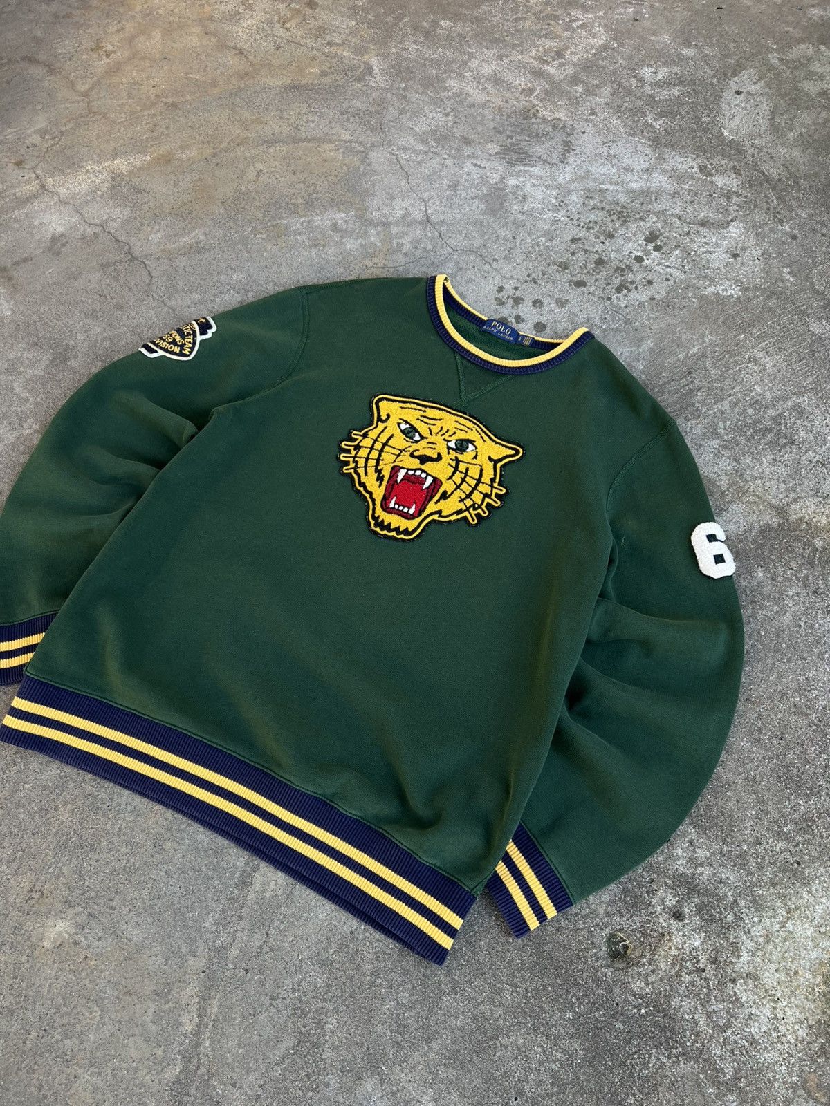 Polo Ralph Lauren Polo Ralph Lauren Tiger head Sweatshirt Y2k University USA Size US L / EU 52-54 / 3 - 3 Thumbnail