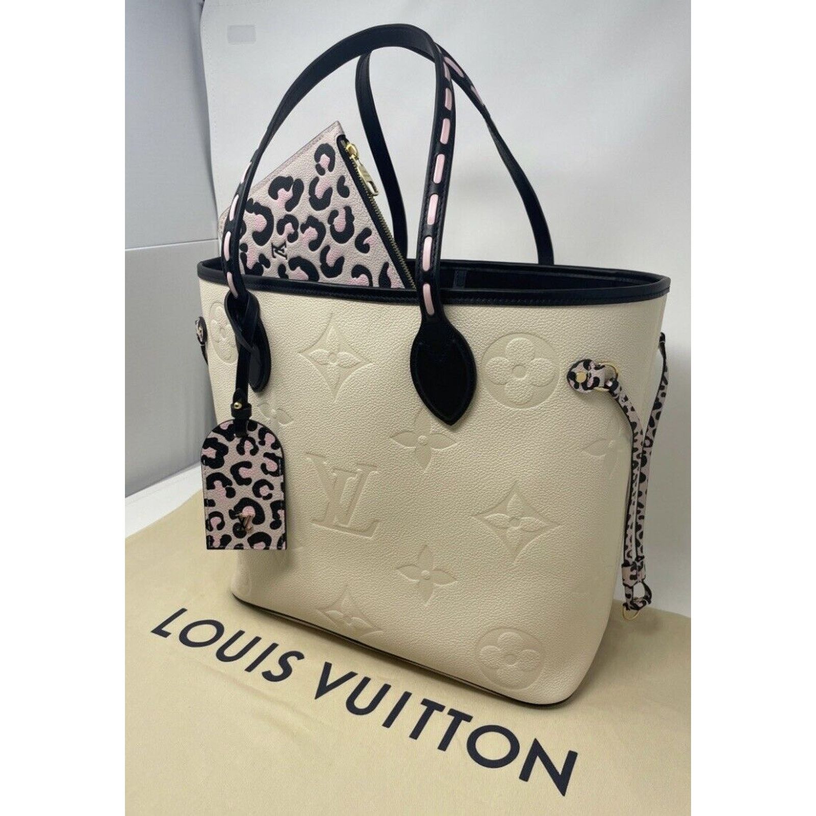 Louis Vuitton Louis Vuitton Neverfull Tote MM Ivory Leather Size ONE SIZE - 6 Thumbnail