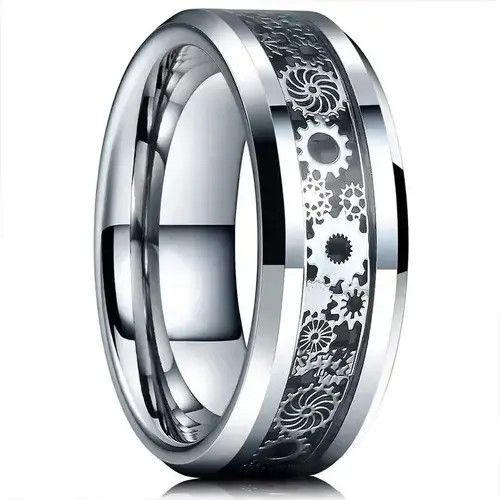 Designer Gear Wheel Ring 8mm Size ONE SIZE - 6 Thumbnail