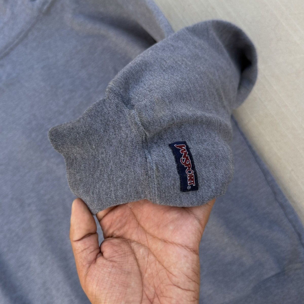 Jansport Vintage Jansport Hood College Maryland Hoodie Gray XL Boxy Size US XL / EU 56 / 4 - 8 Thumbnail
