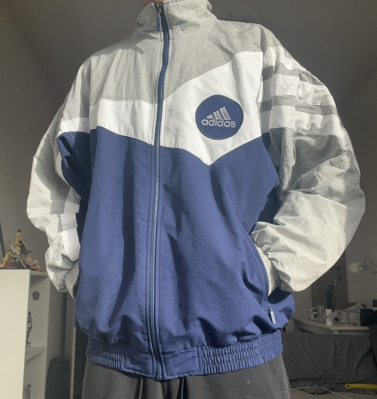 Adidas × Vintage Adidas vintage track jacket embroidered logo 90s rave Size US L / EU 52-54 / 3 - 2 Thumbnail