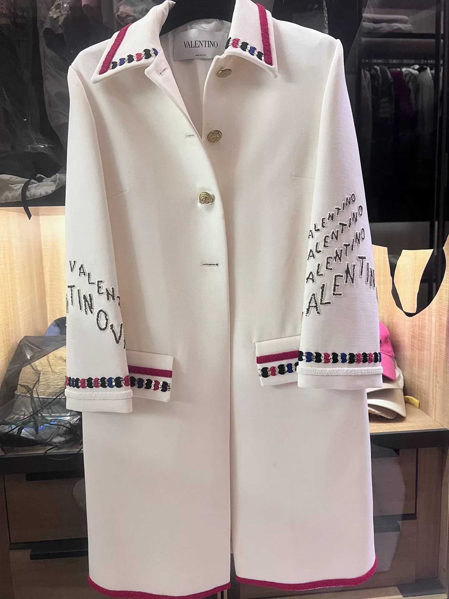 Valentino Valentino White Coat with Dust Bag Size US M / EU 48-50 / 2 - 1 Thumbnail