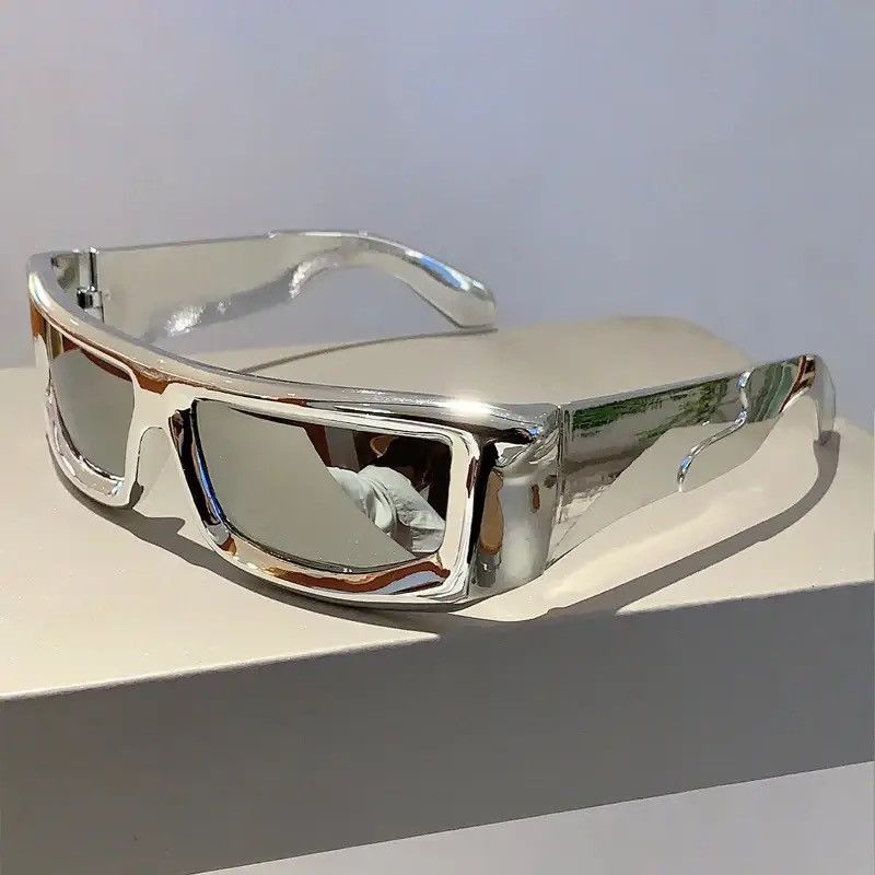 Japanese Brand × Vintage Metallic Vintage Trendy Sunglasses Unisex Size ONE SIZE - 1 Thumbnail