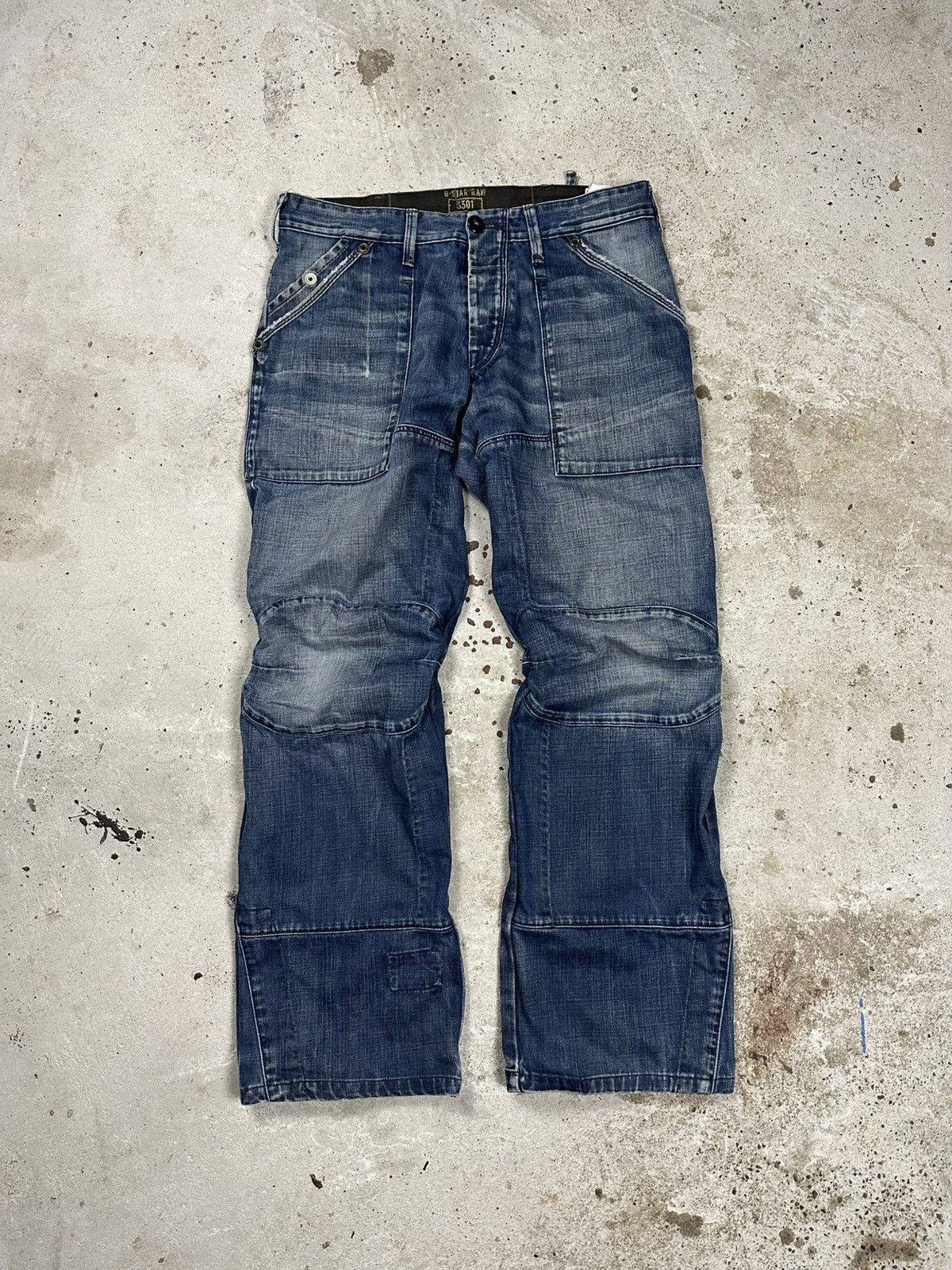 G-Star × Vintage Vintage Y2K G Star Raw Fire Elwood Distressed Denim Pants Size US 34 / EU 50 - 2 Thumbnail
