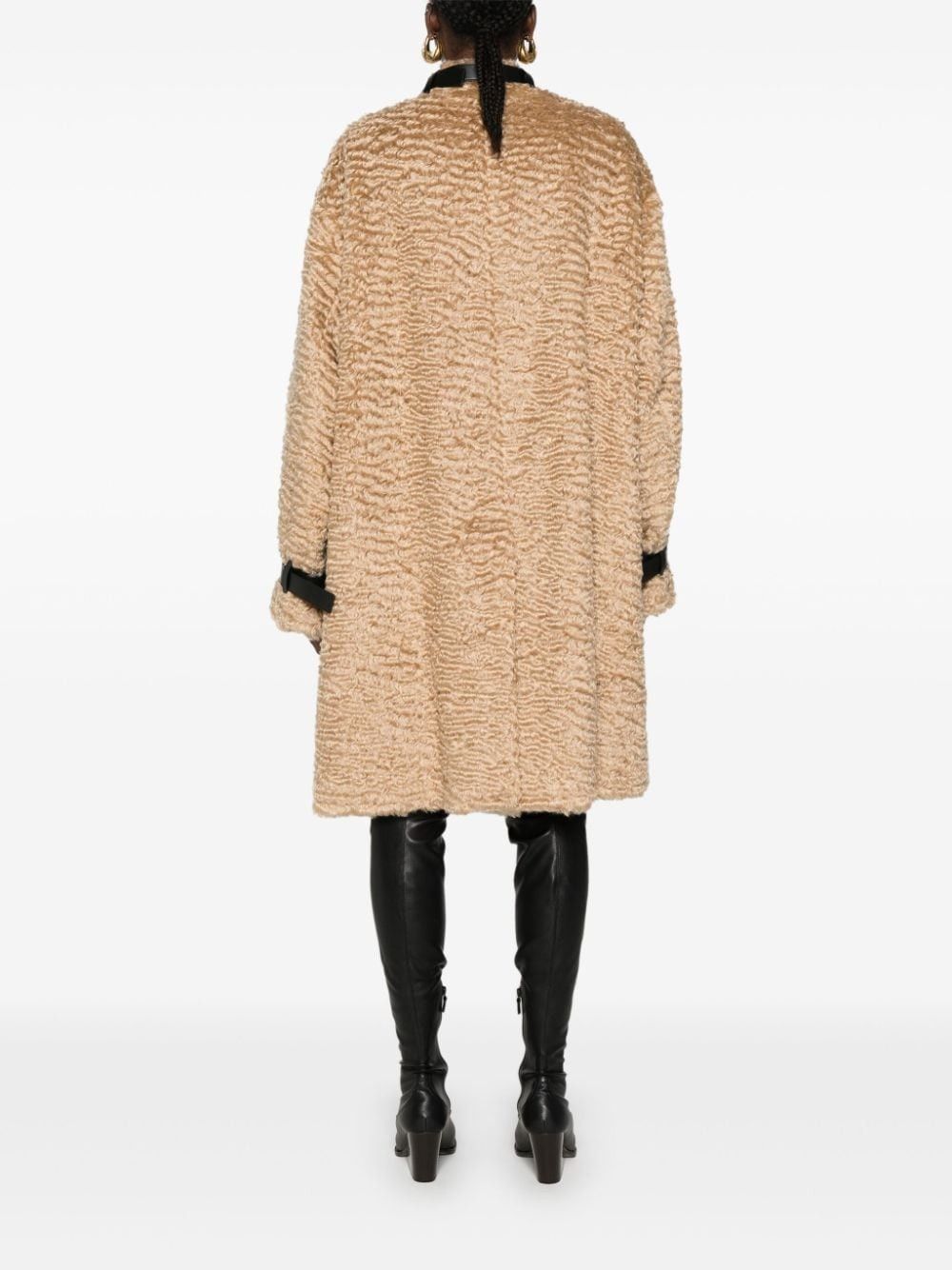 Jil Sander o1w1db10825 Brushed Coat in Beige Size S / US 4 / IT 40 - 5 Thumbnail