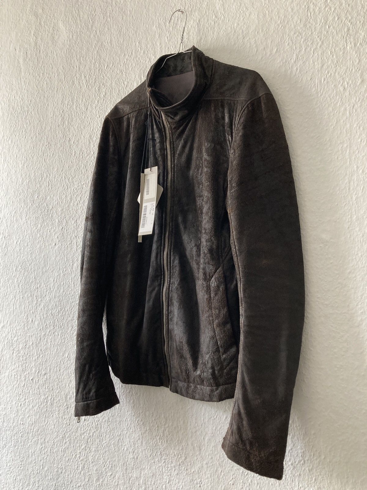 Rick Owens F/W 09 “CRUST” Bitter Blistered Lamb Mollino Leather Jacket Size US L / EU 52-54 / 3 - 6 Thumbnail