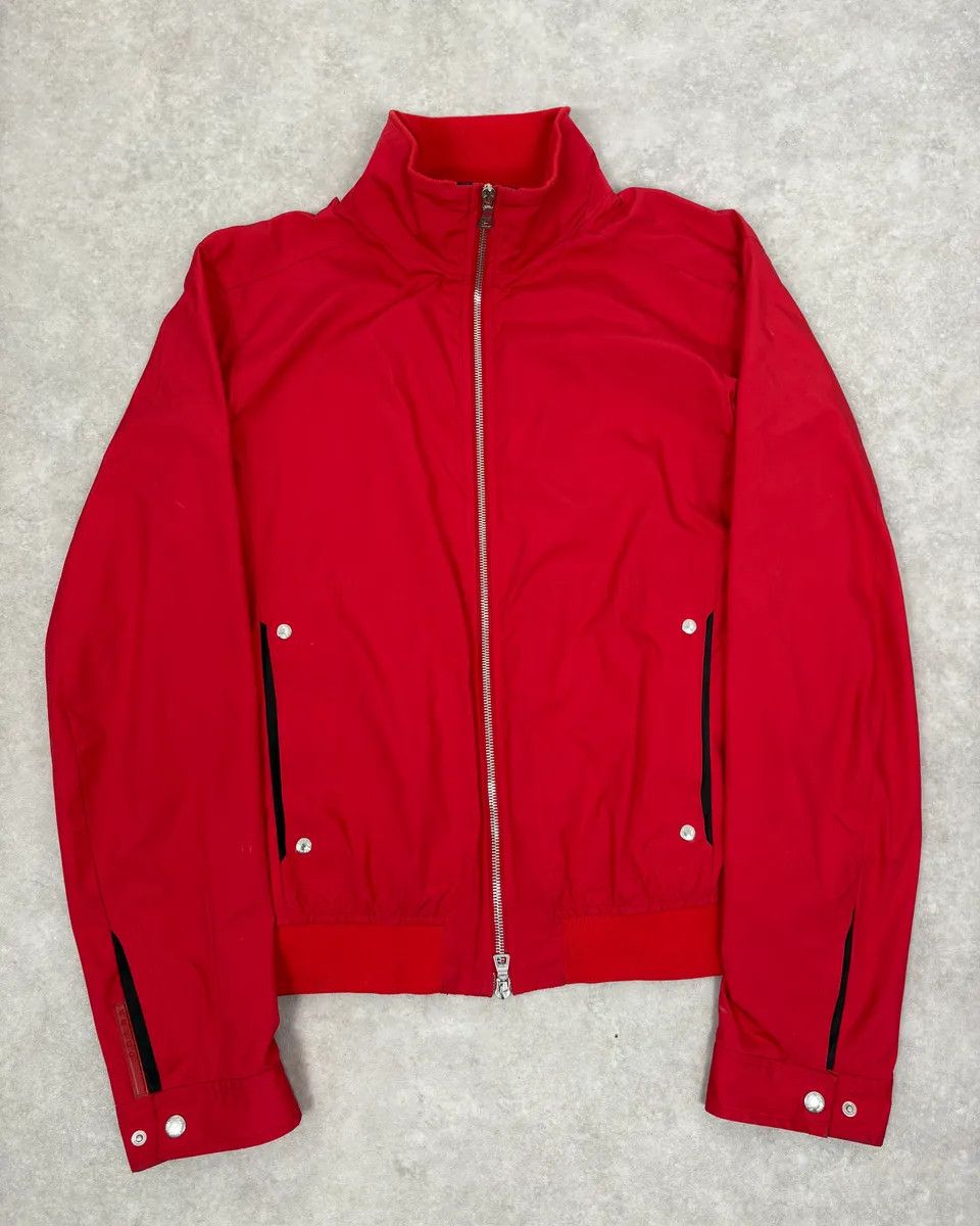 Prada 2000s Prada Red Nylon Linea Rossa Light Jacket Size US M / EU 48-50 / 2 - 1 Thumbnail