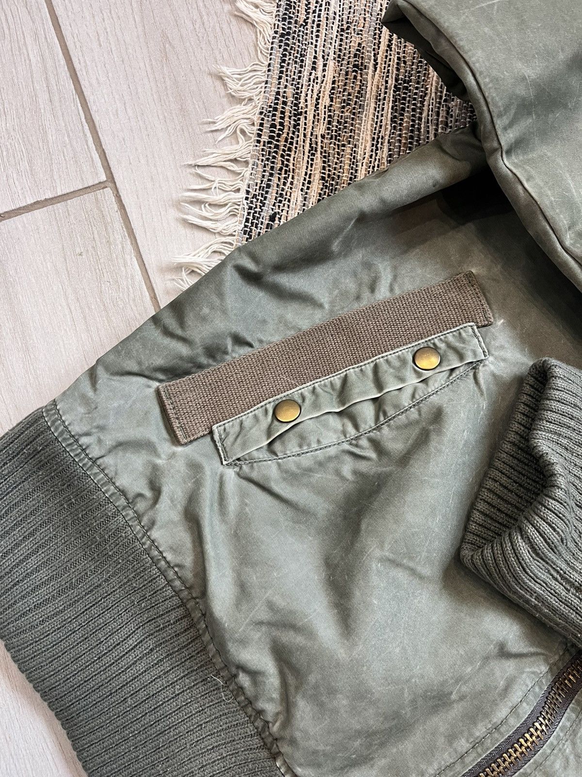Firetrap × Vintage Vintage Fitetrap Y2K military jacket waxed style green Camo Size US XXL / EU 58 / 5 - 14 Thumbnail