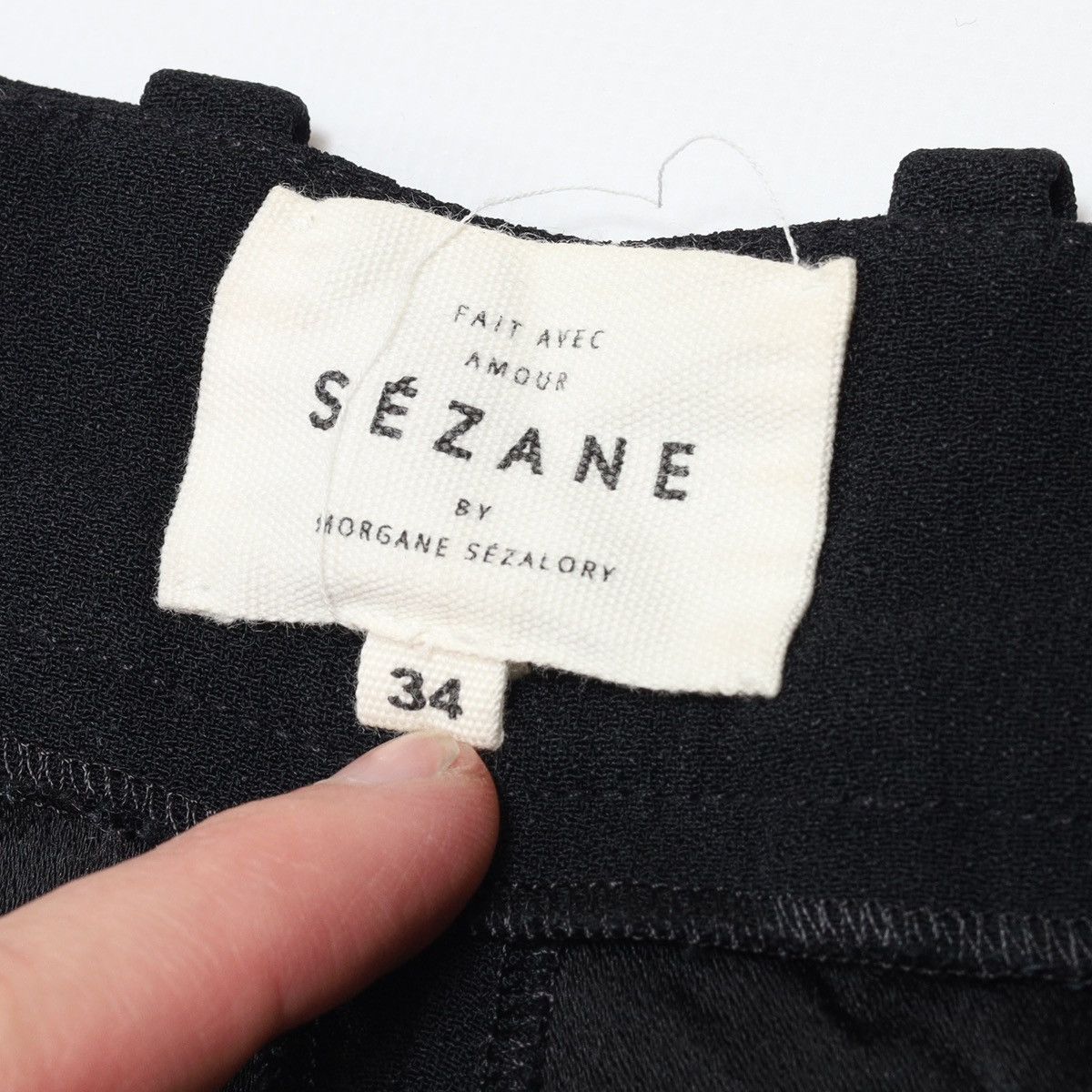 Sezane Sezane Cotton Viscose Black Pants Trousers Size 25" / US 0 / IT 36 - 10 Thumbnail