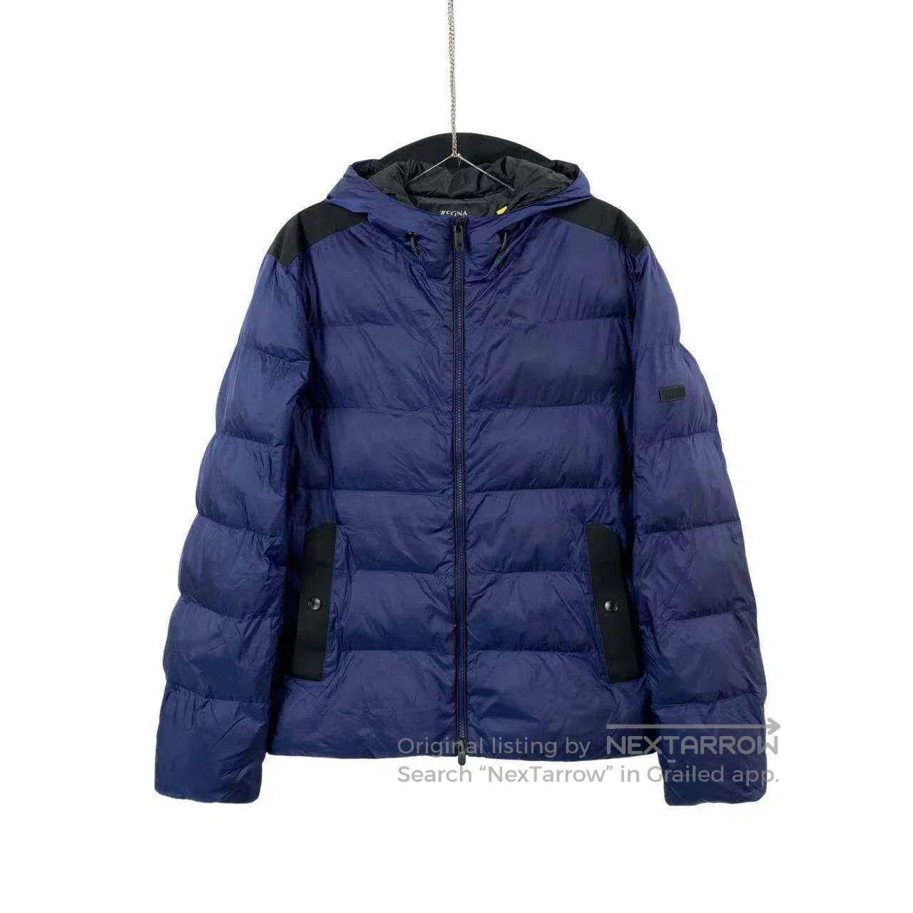 Ermenegildo Zegna Ermenegildo Zegna Blue and black patchwork down jacket| Size M / US 6-8 / IT 42-44 - 1 Thumbnail