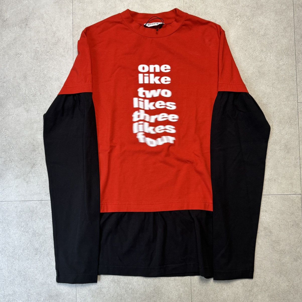 Balenciaga Balenciaga One Like Two Likes Distressed layered T Shirt Size US M / EU 48-50 / 2 - 1 Thumbnail