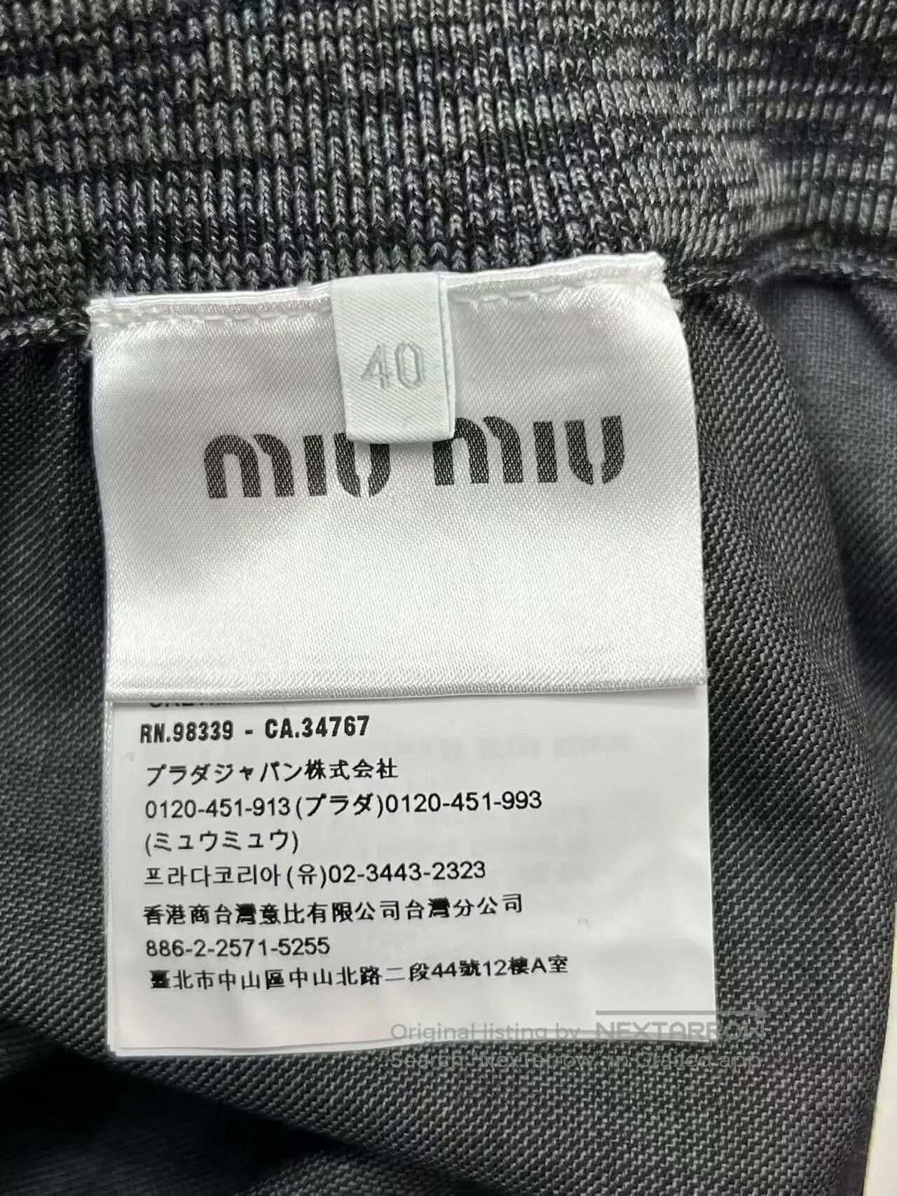 Miu Miu Miu Miu Gray Wool Pants Size 40. Size 39" - 6 Thumbnail