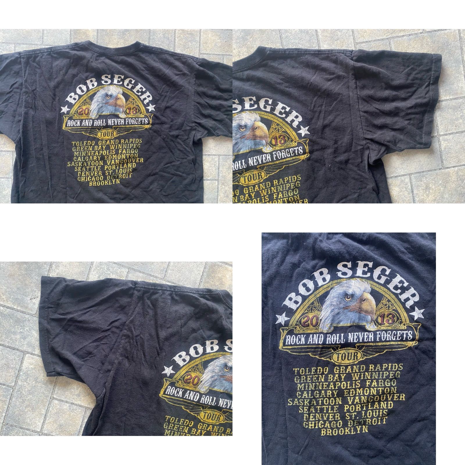 Anvil VINTAGE Anvil T Shirt 2013 Bob Seger Rock And Roll Never Forgets Tour Black Men’s XL Size US XL / EU 56 / 4 - 9 Thumbnail