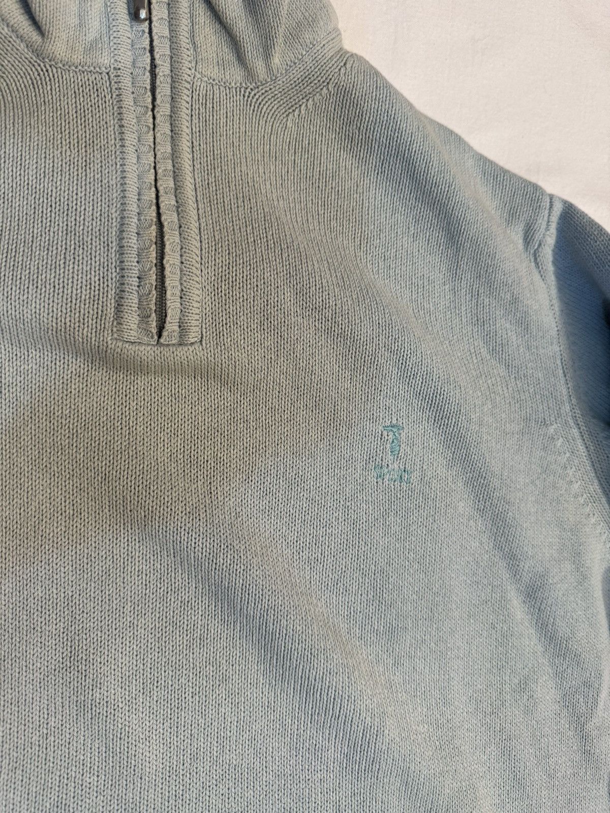 Trussardi Ice blue Trussardi jumper cotton knit Size US M / EU 48-50 / 2 - 2 Thumbnail