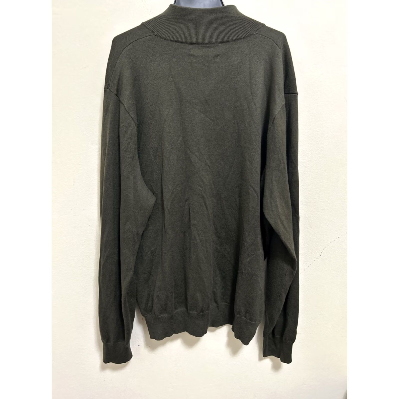 Polo Ralph Lauren Polo Ralph Lauren Mens Sweater XL Cashmere Cotton 1/4 Zip Green Pullover Size US XL / EU 56 / 4 - 7 Thumbnail