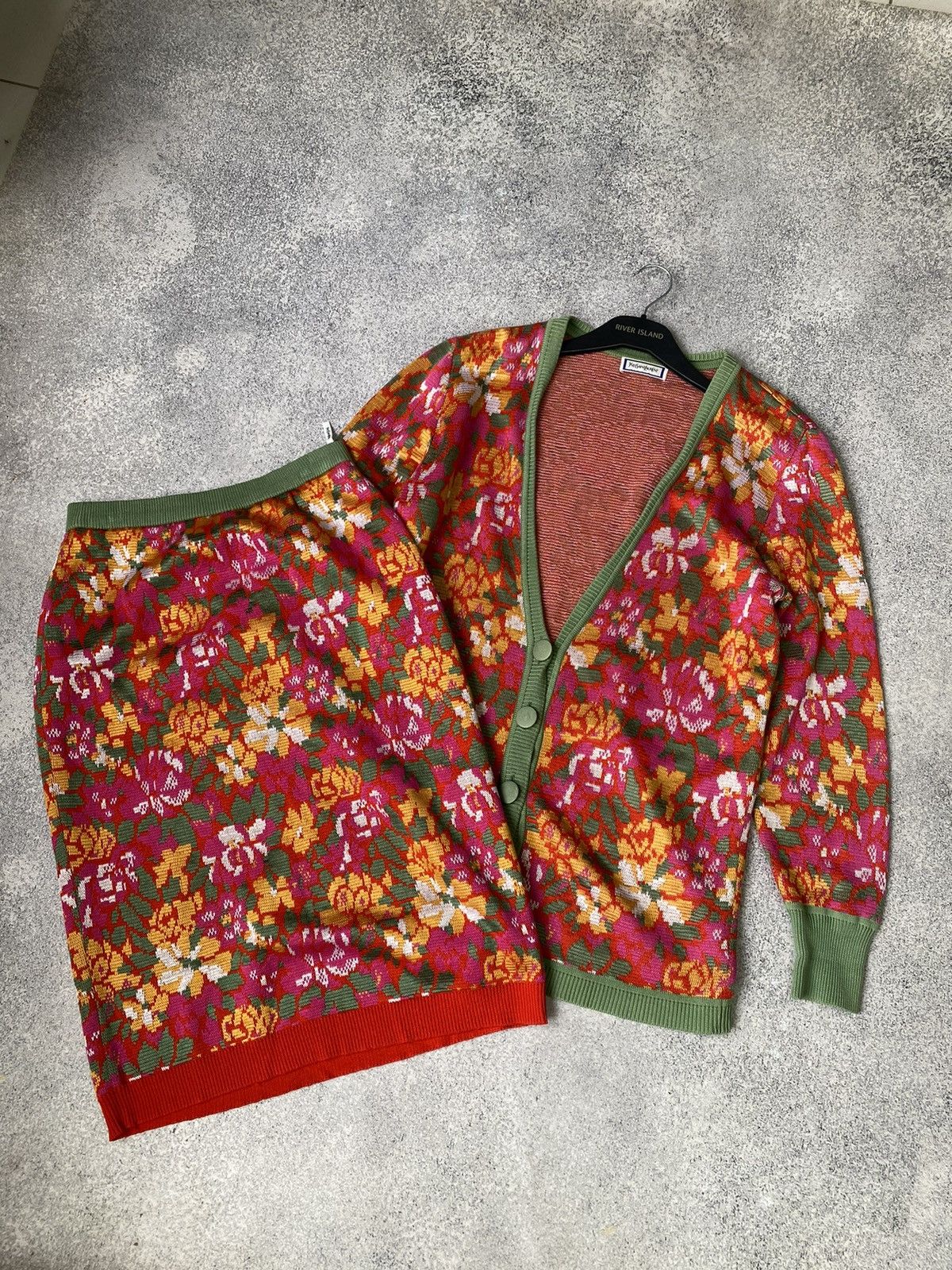 Designer × Vintage × Yves Saint Laurent Vintage YSL Yves Saint Laurent Women’s Rare Floral Suit Size S / US 4 / IT 40 - 3 Thumbnail