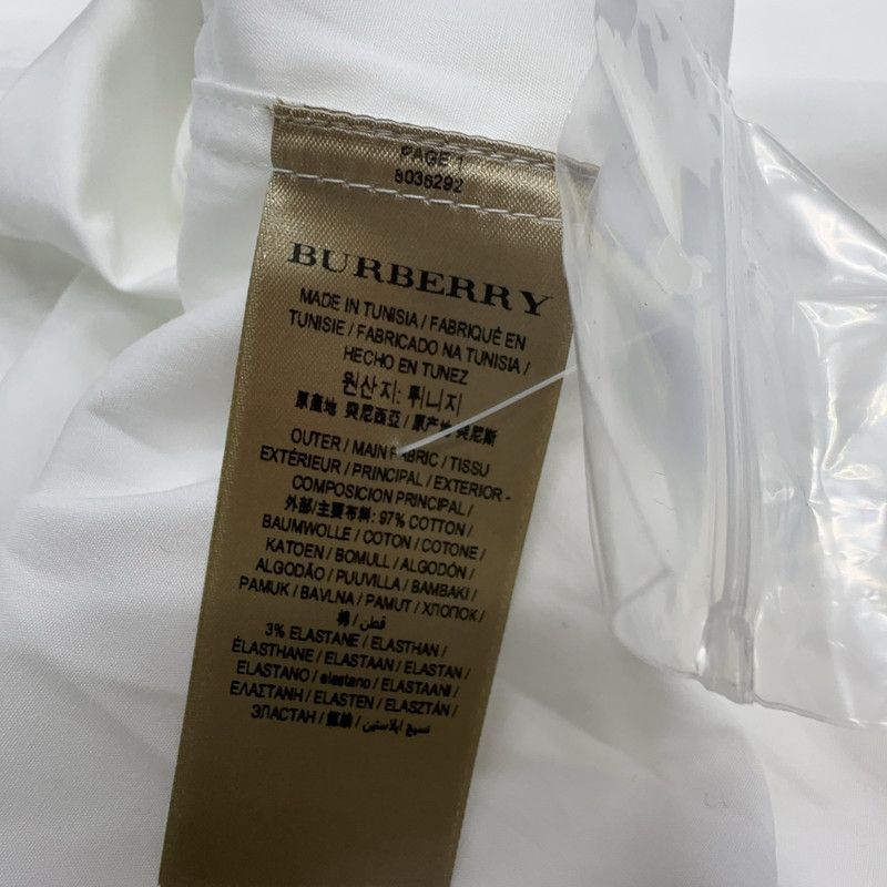 Burberry White Logo Embroidered Casual Shirt 0079