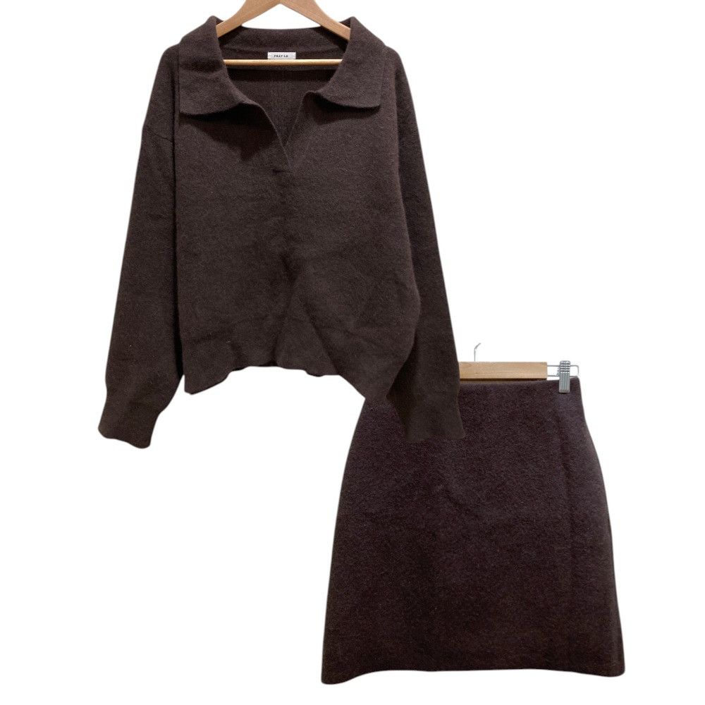 Other Other Fray I.D Raccoon Double Face Polo Pullover Knit Mini Skirt Set Textile Tops FWNT255011 DUTY FREE for USA Size ONE SIZE - 1 Thumbnail