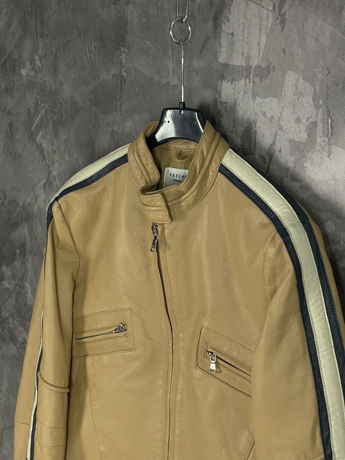 Japanese Brand Vintage Cropped Y2K Leather Moto Streetwear Jacket Size M / US 6-8 / IT 42-44 - 7 Thumbnail