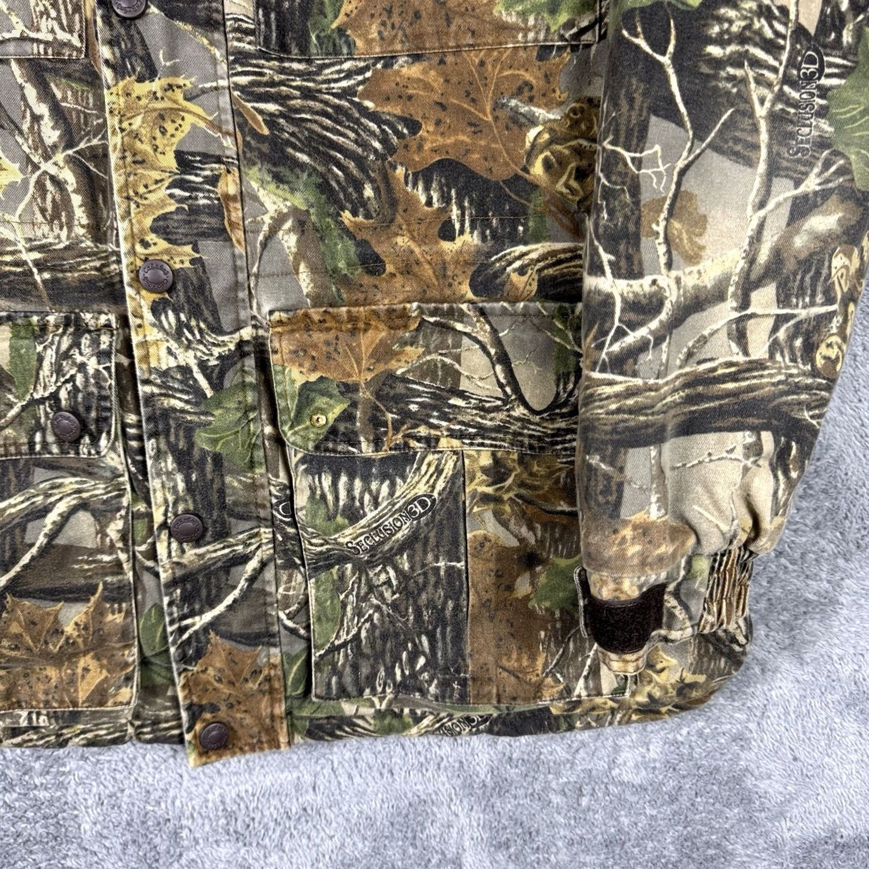 Vintage VINTAGE Cabela'S Jacket Mens Men Med Seclusion Camouflage Hunting Full Zip Quilt Lined Size US M / EU 48-50 / 2 - 2 Thumbnail