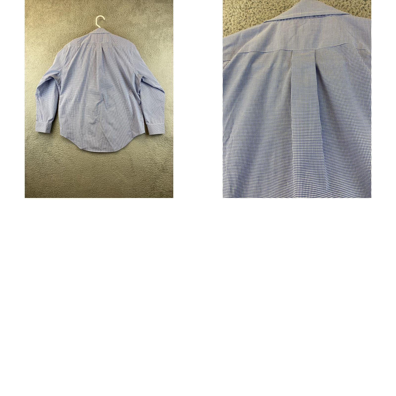 Ralph Lauren Ralph Lauren Shirt Blue/White Check Button-Up, Classic Fit, Size 16.5, Mens Size US L / EU 52-54 / 3 - 8 Thumbnail