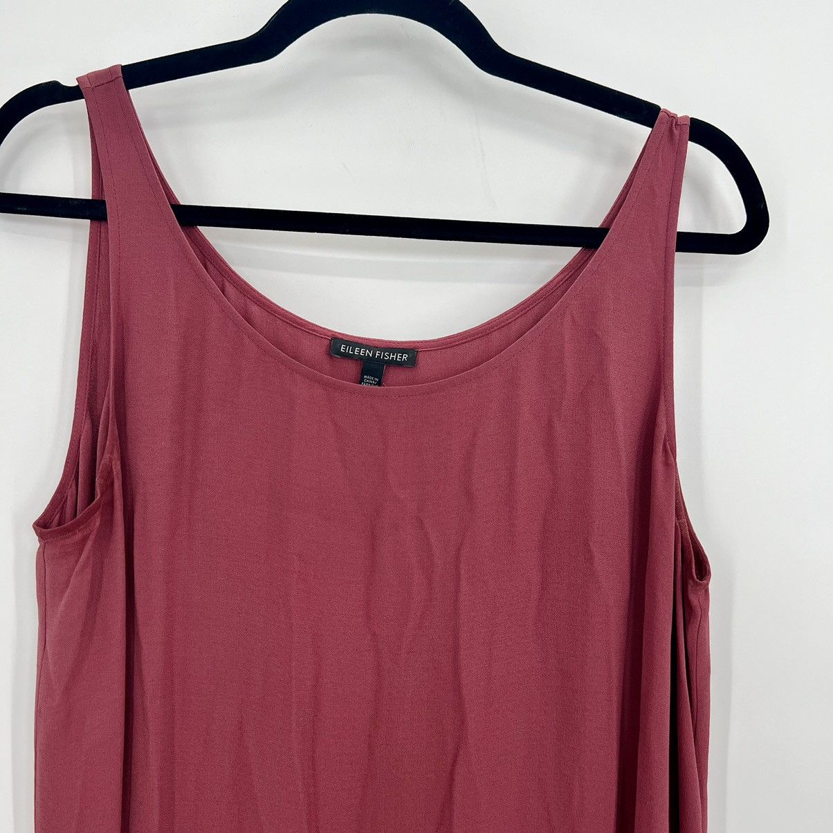 Eileen Fisher Eileen Fisher 100% Silk Sleeveless Tank Midi Dress Plum M Size M / US 6-8 / IT 42-44 - 4 Thumbnail