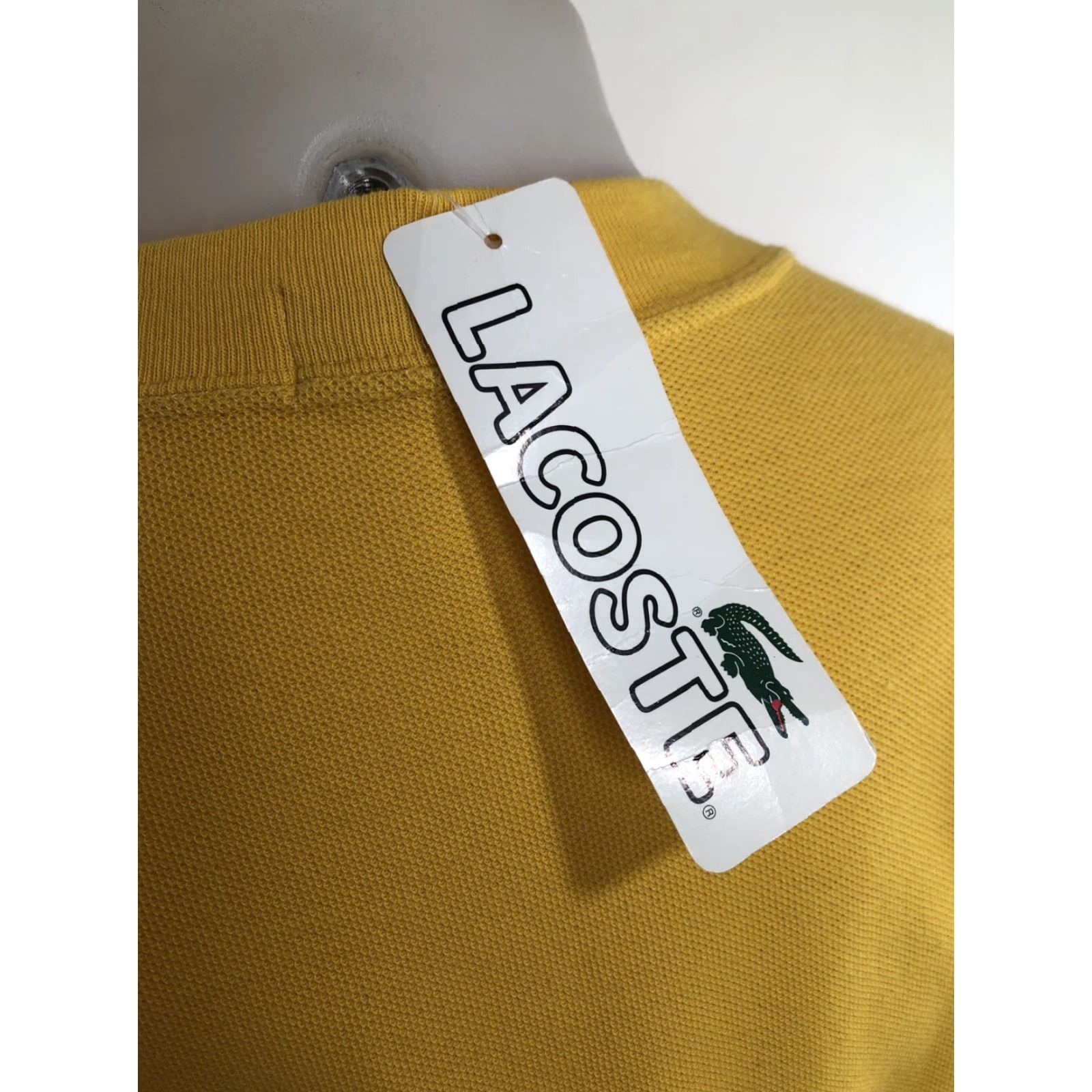 Lacoste LACOSTE Sweatshirt Pullover Thermal Embroidered Crocodile Yellow S Men - OLD STOCK NEW w TAGS Sm Tag - Vintage? No - - Size US S / EU 44-46 / 1 - 4 Thumbnail