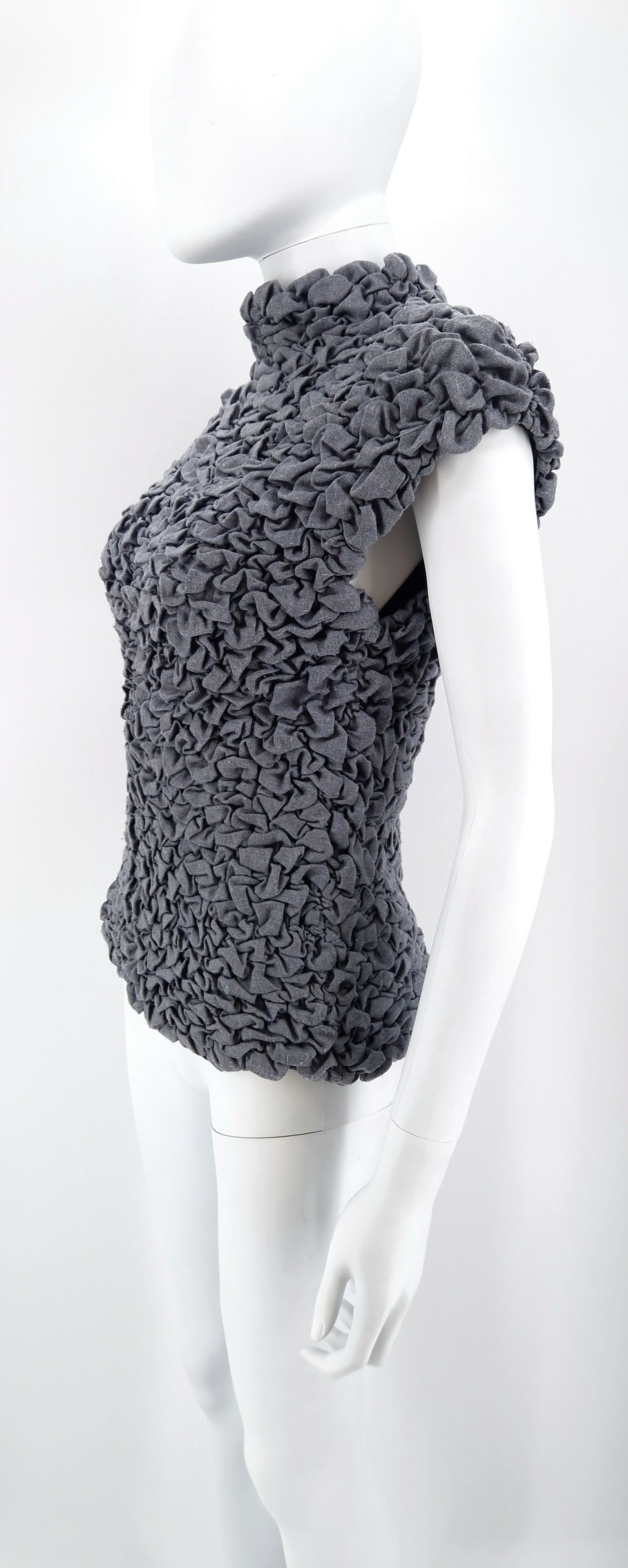 Alexander McQueen FW99 'The Overlook' Textured Top Size S / US 4 / IT 40 - 4 Thumbnail