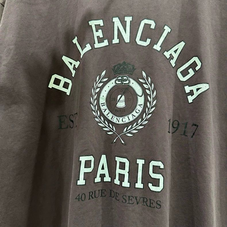 Balenciaga Balenciaga Washed worn-out wheat-ear letter short sleeve Size US M / EU 48-50 / 2 - 4 Thumbnail