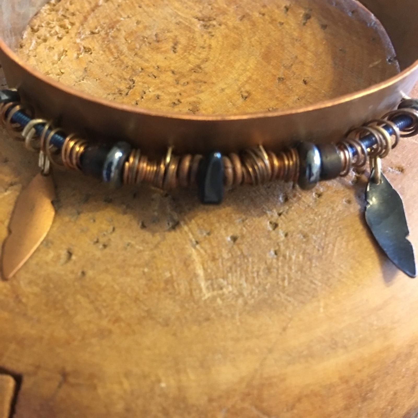 Handmade Vintage Holly Yashi Handmade Copper Cuff Bracelet Size ONE SIZE - 6 Thumbnail