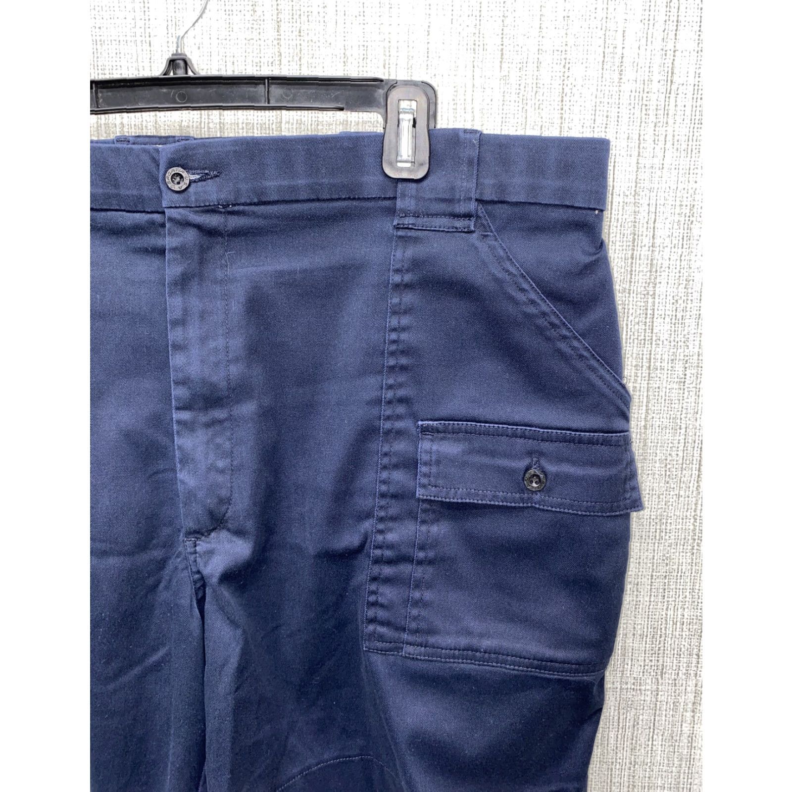Vintage Sportif Mens Casual Shorts Navy Blue STRETCH Polyester Blend 42 Regular Waist 42 Front Flat Blue Mens Size US 42 / EU 58 - 2 Thumbnail