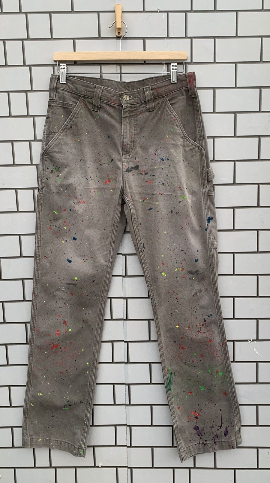 Carhartt Vintage Carhartt Carpenter Custom Painted Pants Size US 31 - 2 Thumbnail