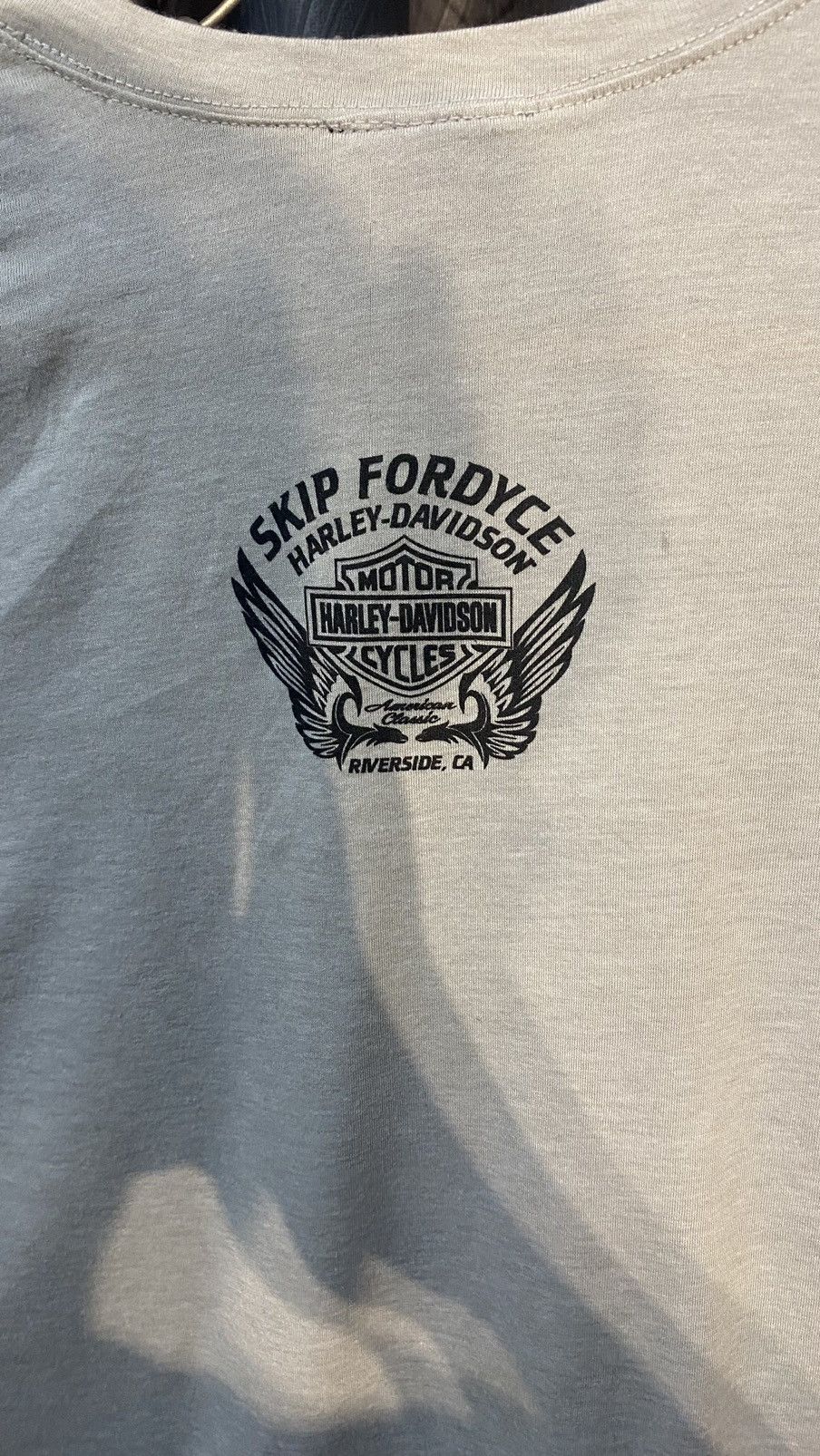 Harley Davidson × Vintage VINTAGE y2k HARLEY DAVIDSON OVP SKULL TSHIRT WOMEN GREY Size L / US 10 / IT 46 - 3 Thumbnail