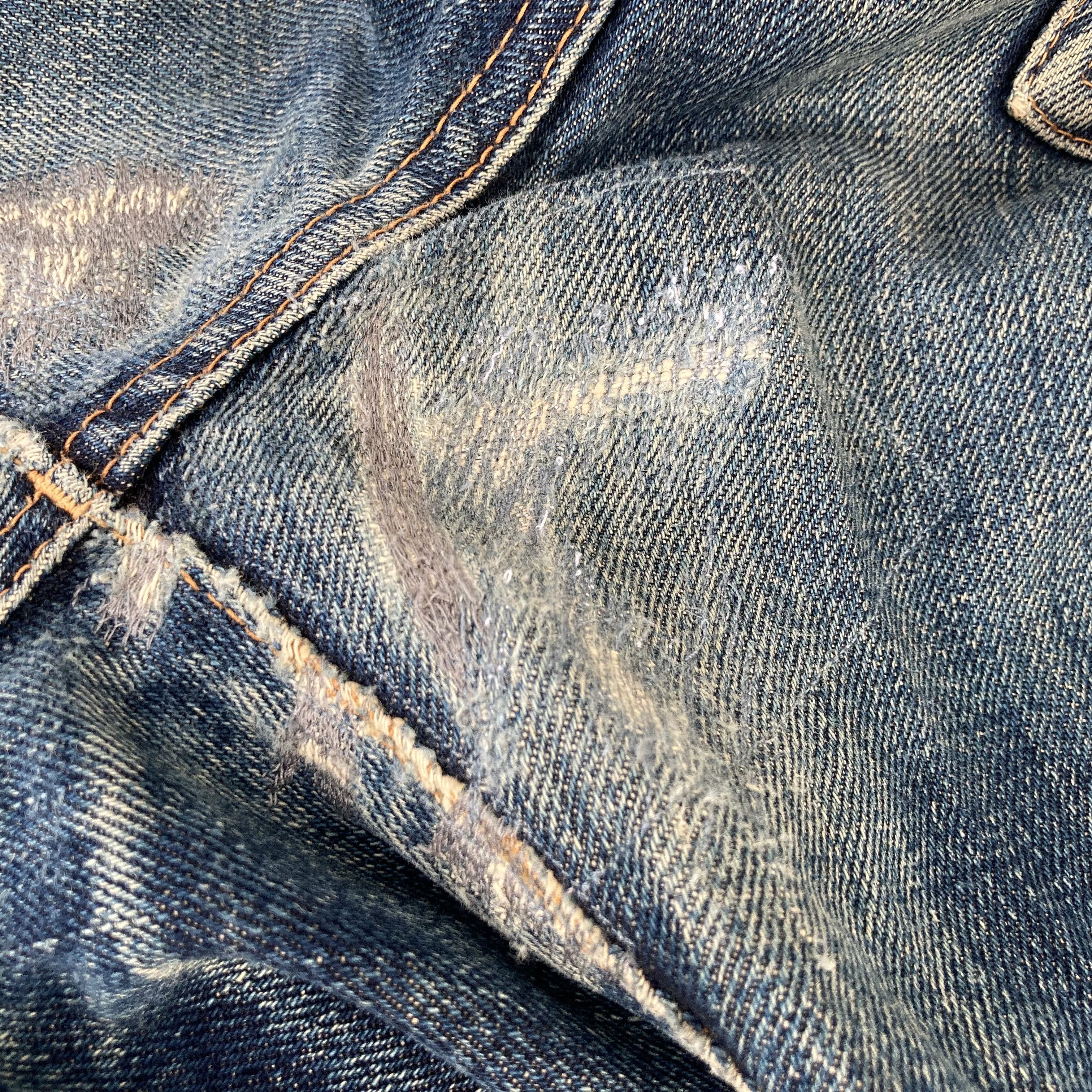 Denime 29x30.5 Vintage Denime Selvedge Honeycombs Osaka Denim Jeans Size US 29 - 15 Thumbnail