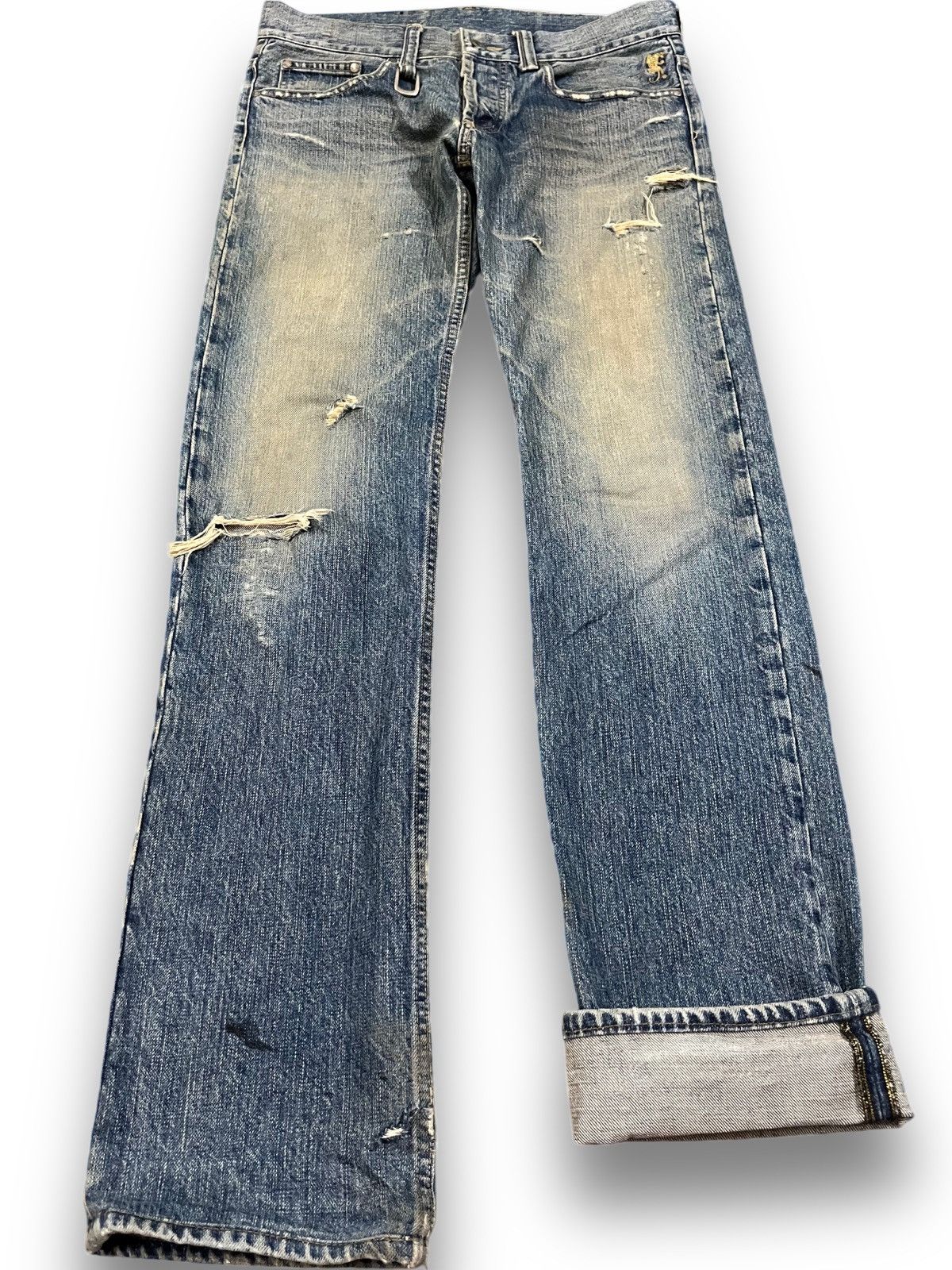 5351 POUR LES HOMMES Vintage Schorl by Kazuhisa komura Mudwash Distressed Denim Size US 32 / EU 48 - 1 Thumbnail