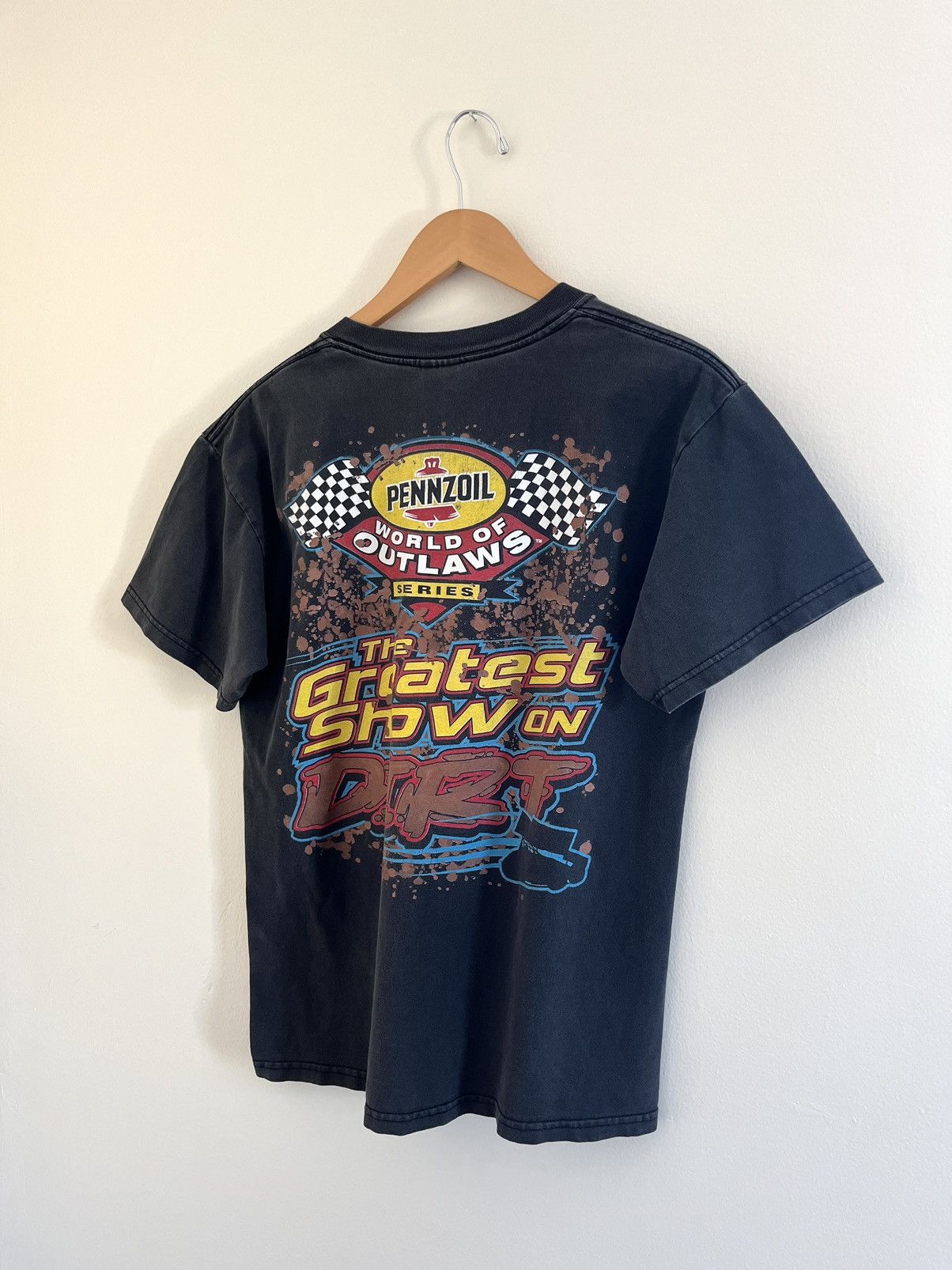 Vintage Vintage 00’s Pennzoil “World of Outlaws” T-Shirt Size US M / EU 48-50 / 2 - 13 Thumbnail