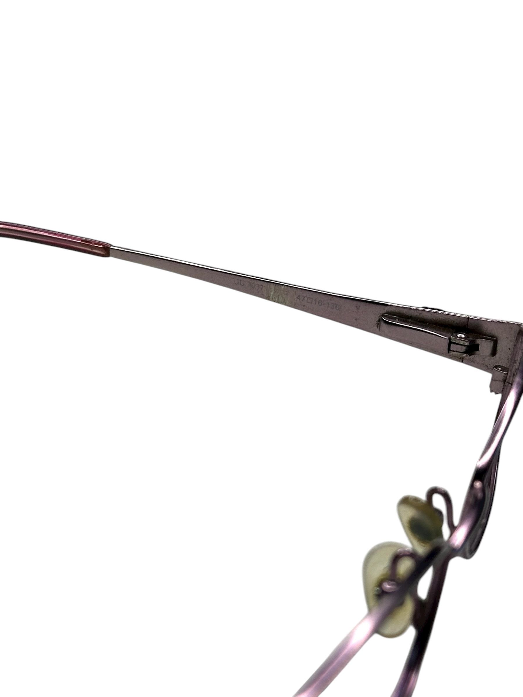 Guess Guess Monogram Logo Purple Vintage Frame Glasses Size ONE SIZE - 5 Thumbnail