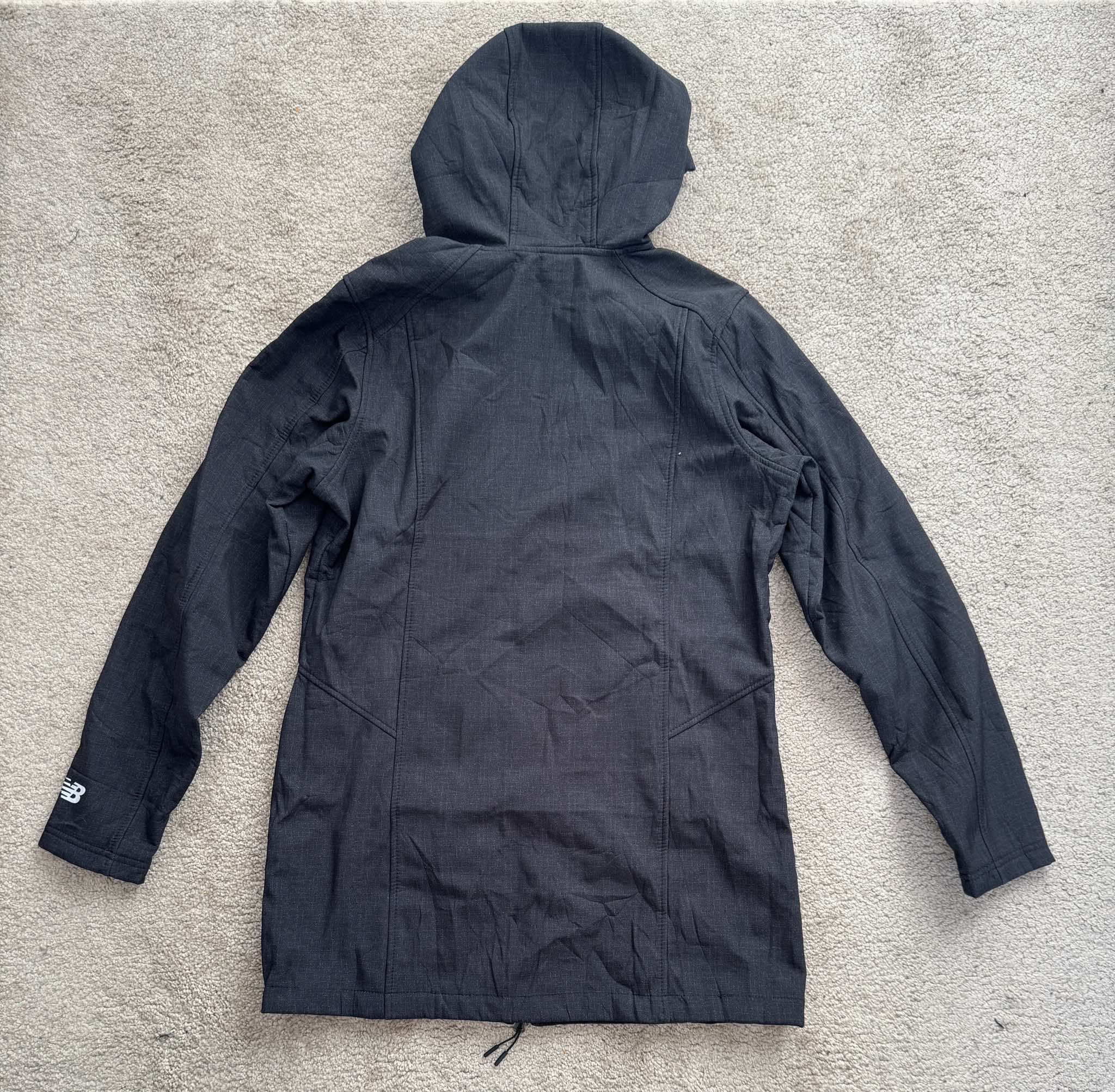 New Balance Women M Long Jacket Windbreaker Parka Waterproof Coat Hooded Size M / US 6-8 / IT 42-44 - 3 Thumbnail