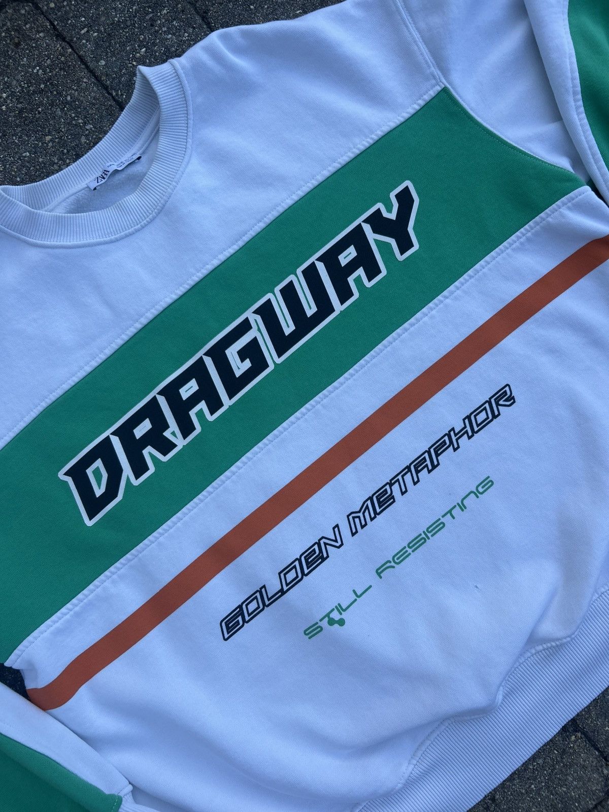 Zara ZARA Mens Y2K Dragway crew neck sweatshirt Size US XL / EU 56 / 4 - 1 Thumbnail