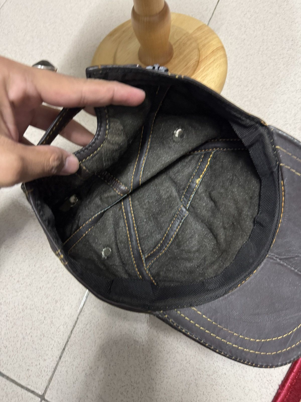 Harley Davidson × Vintage VINTAGE HARLEY DAVIDSON LEATHER ADJISTABLE CAP Size ONE SIZE - 7 Thumbnail