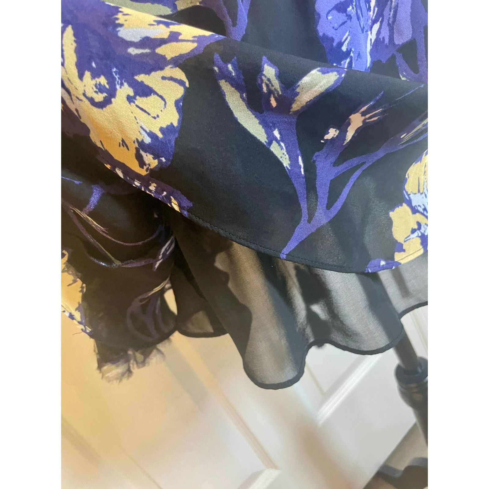 Ramy Brook RAMY BROOK MINI DRESS MILENE SILK FLORAL RUFFLE SMOCKE SZ S Size S / US 4 / IT 40 - 12 Thumbnail