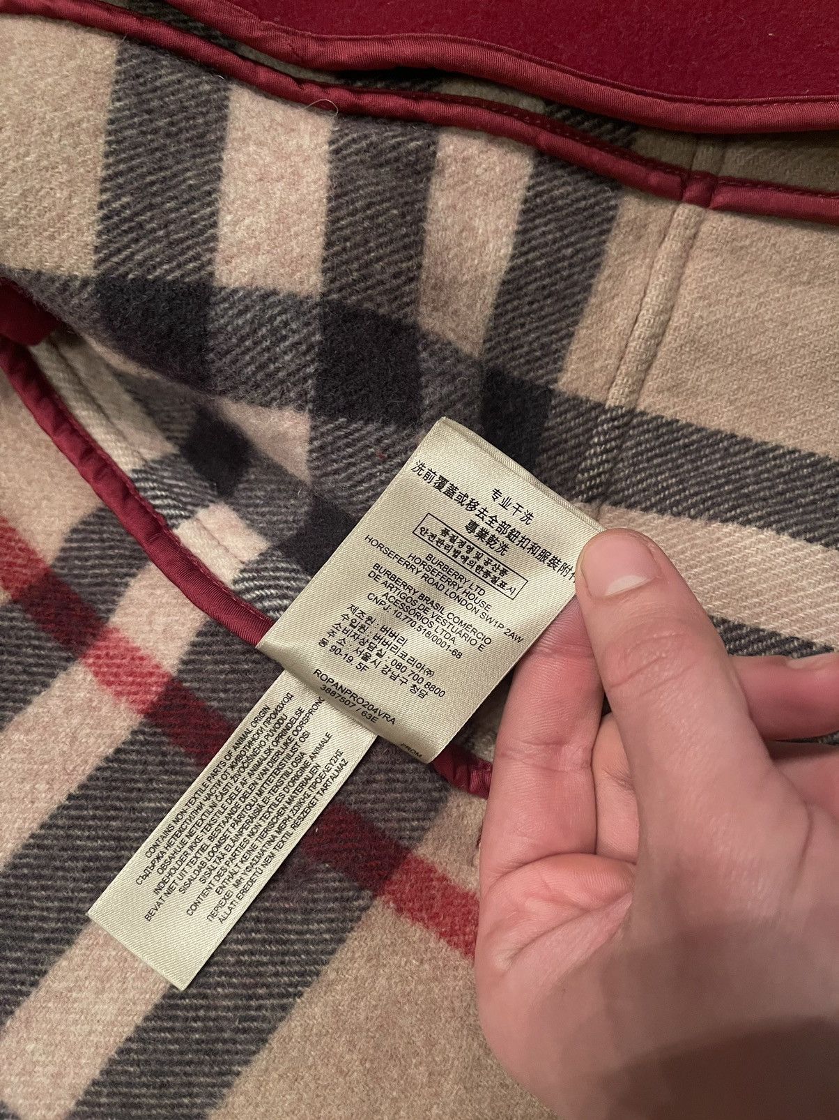 Burberry × Designer Burberry Brit iconic nova check wool duffle coat jacket Size XS / US 0-2 / IT 36-38 - 10 Thumbnail