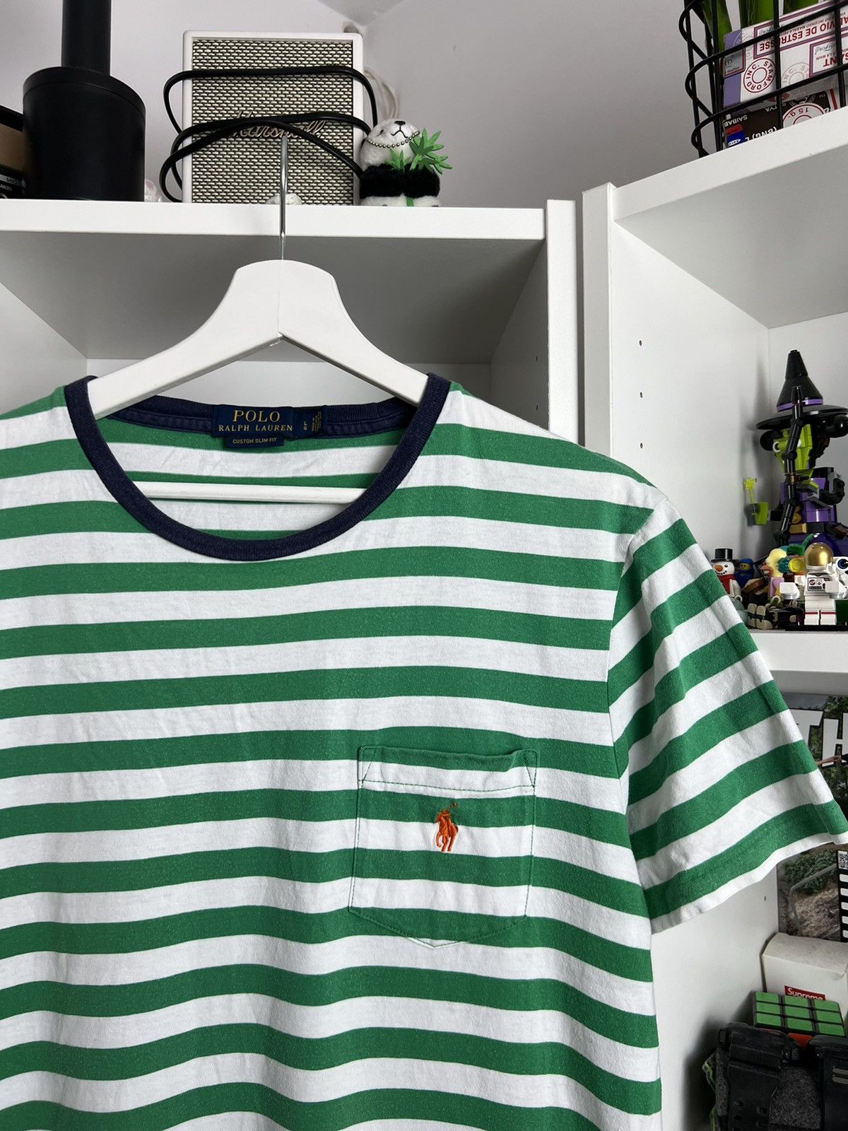 Polo Ralph Lauren × Ralph Lauren Polo Ralph Lauren striped pocket t-shirt tee L old money y2k Size US L / EU 52-54 / 3 - 3 Thumbnail