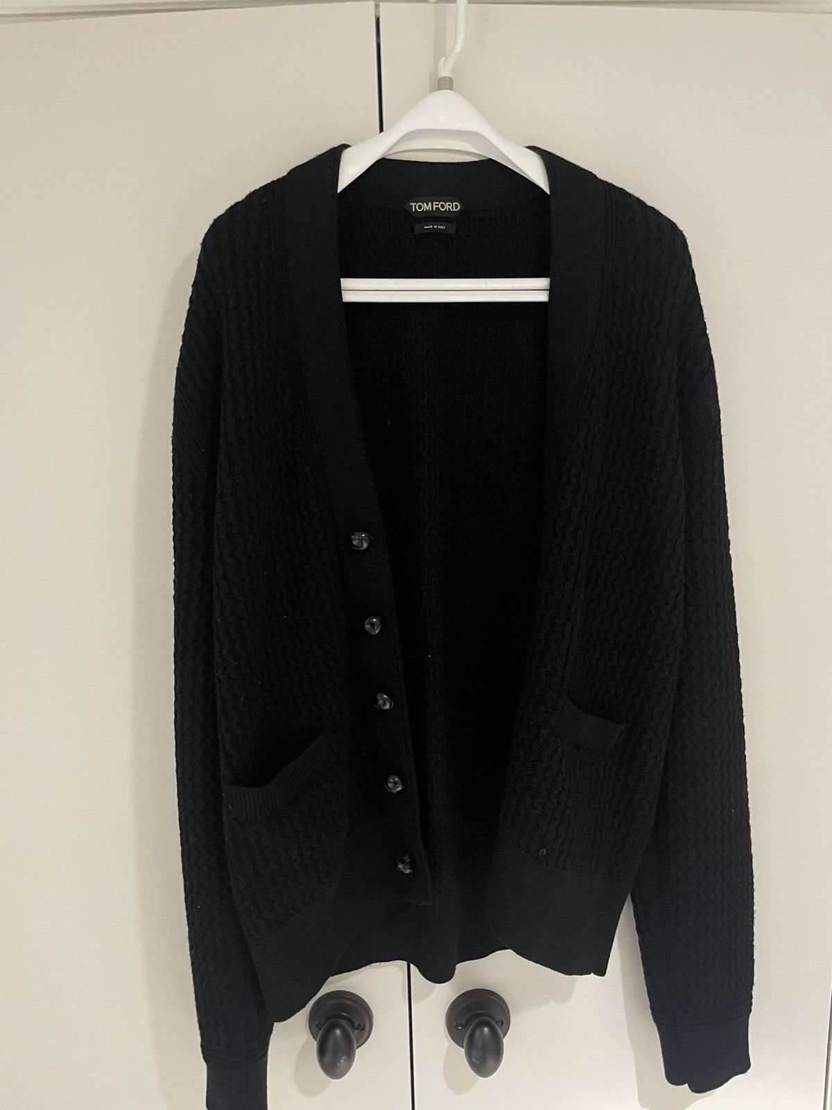 image of Tom Ford Black Knit Cardigan, Men's (Size XL)