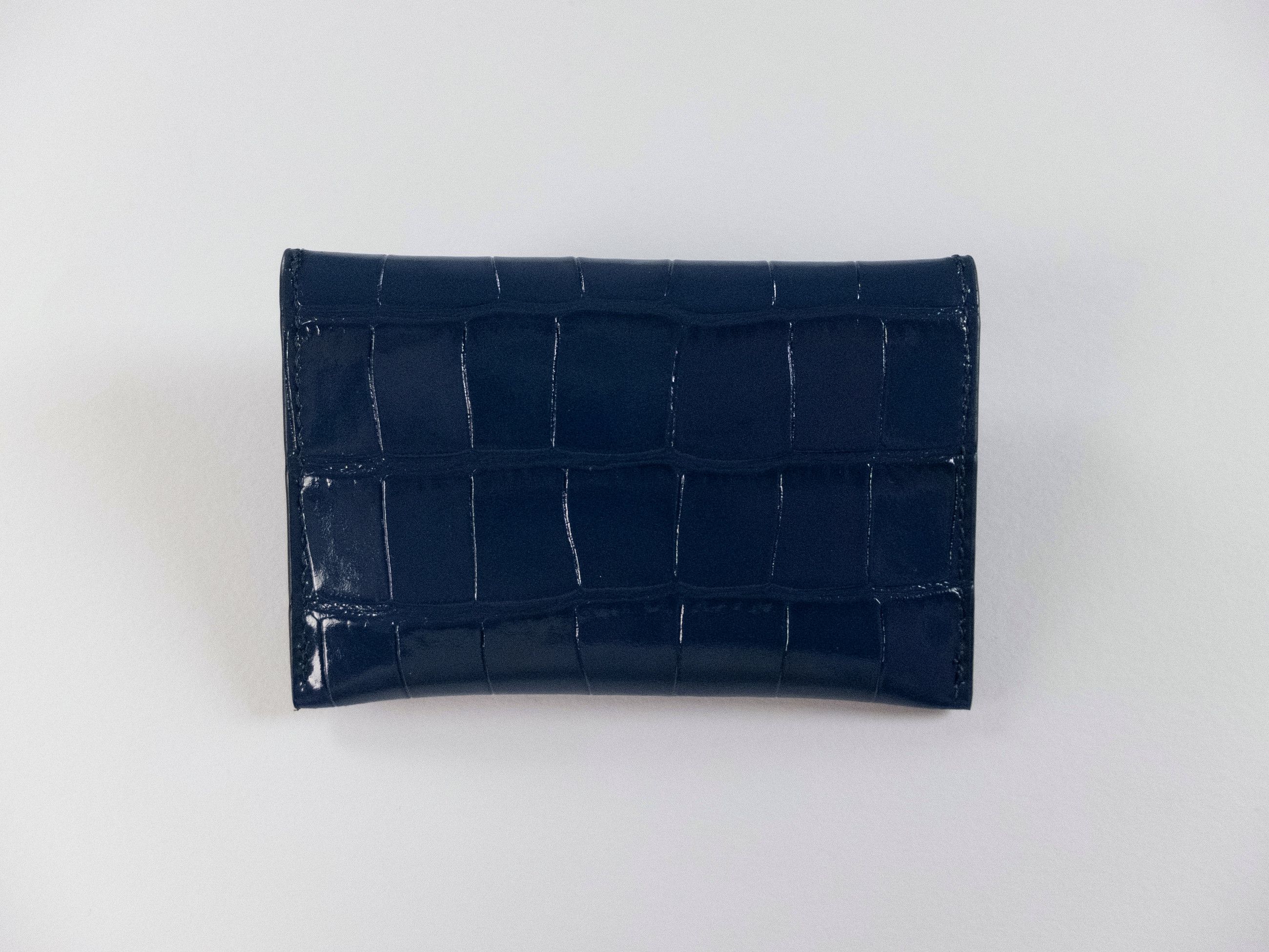 Alexander McQueen ALEXANDER MCQUEEN Skull blue croc effect leather card holder Size ONE SIZE - 3 Thumbnail