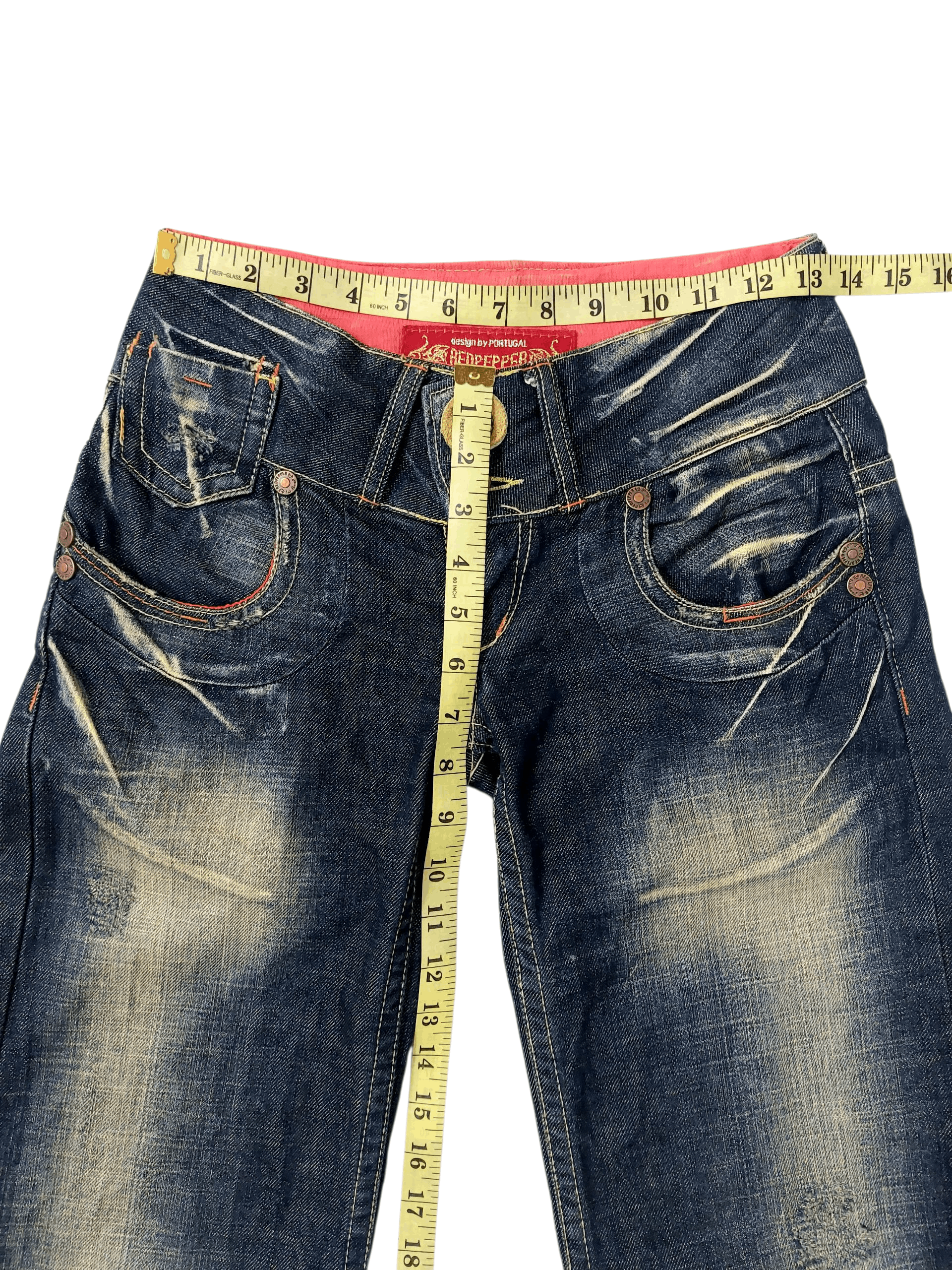 Vintage Red Pepper Punk Bootcut Unisex Low Rise Denim Size 26" / US 2 / IT 38 - 15 Thumbnail