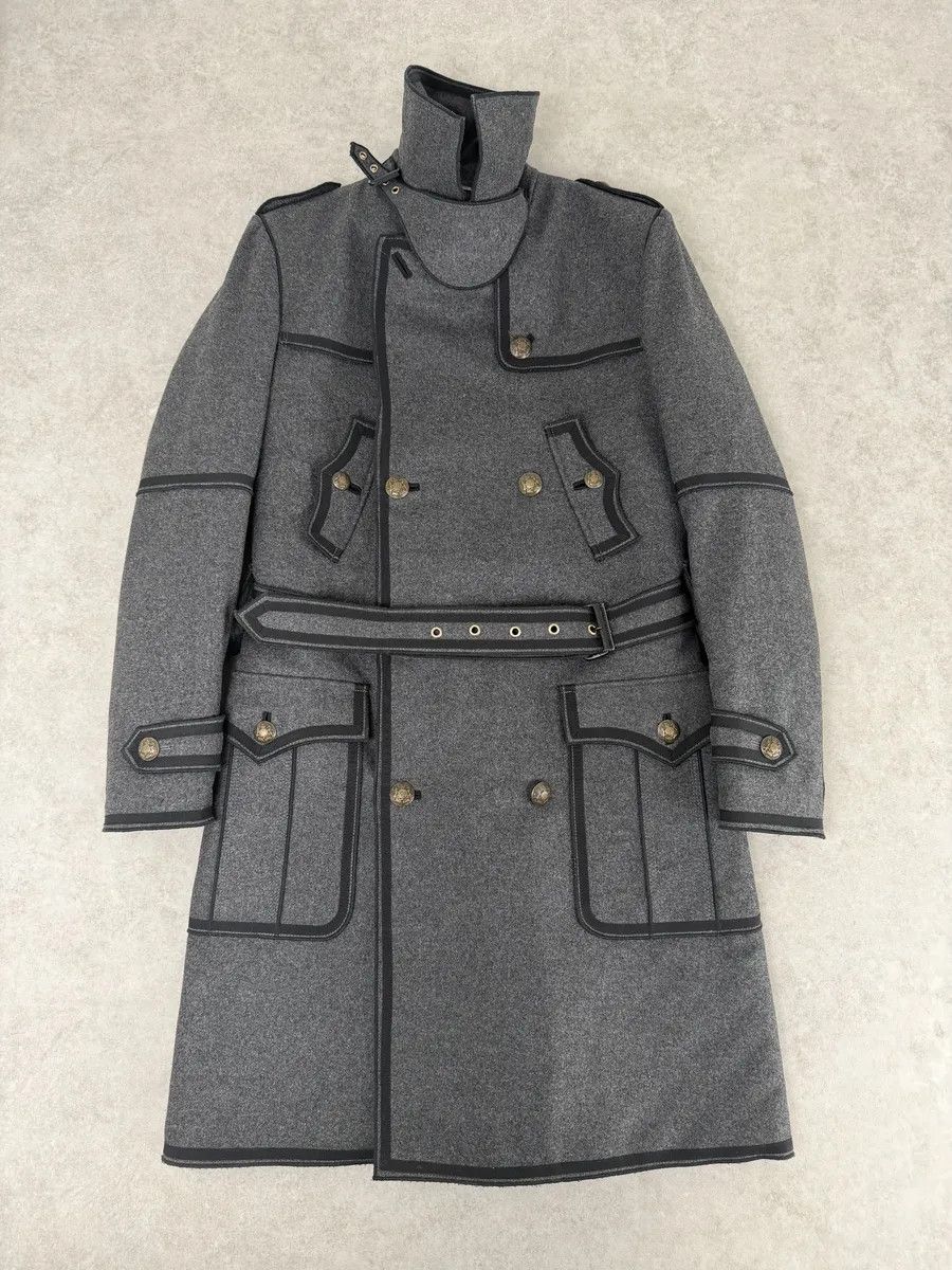 Dolce & Gabbana AW2009 Dolce & Gabbana Grey Wool Officer Trench Coat Size US M / EU 48-50 / 2 - 5 Thumbnail