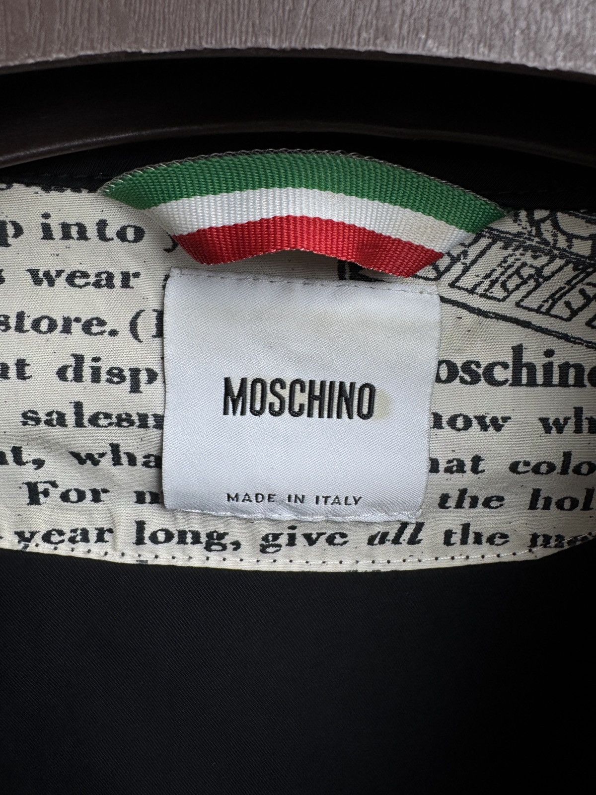 Moschino Moschino vintage nylon newspaper black coach bomber jacket Size US M / EU 48-50 / 2 - 14 Thumbnail