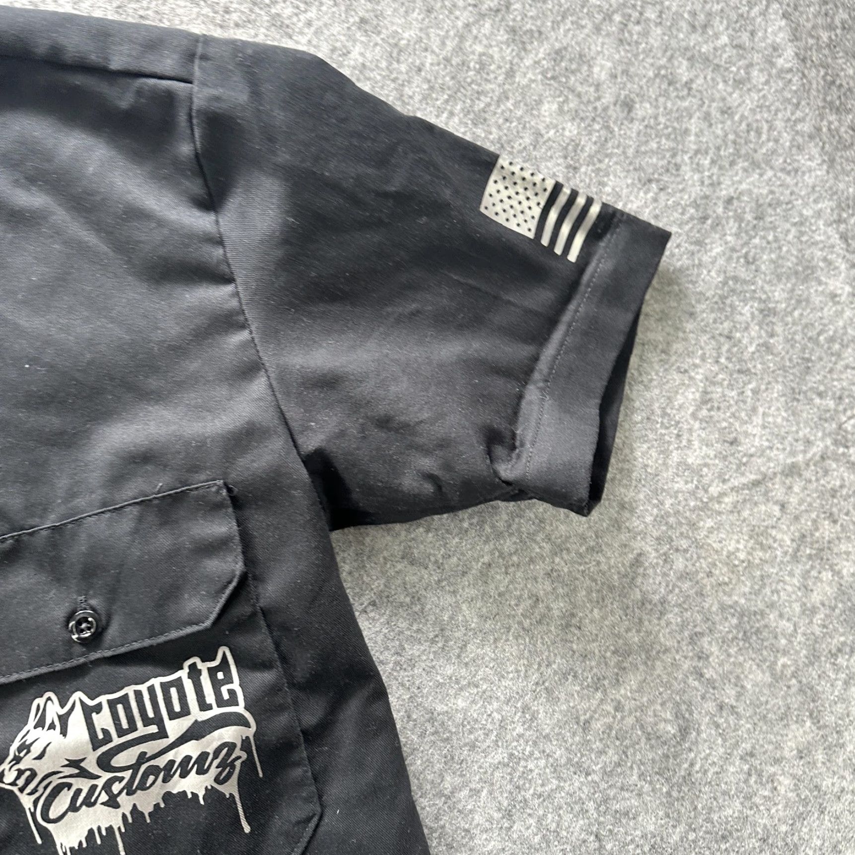 Dickies Dickies Work Shirt Womens Small Black Coyote Customz Shop Graphic Button Up Size S / US 4 / IT 40 - 6 Thumbnail